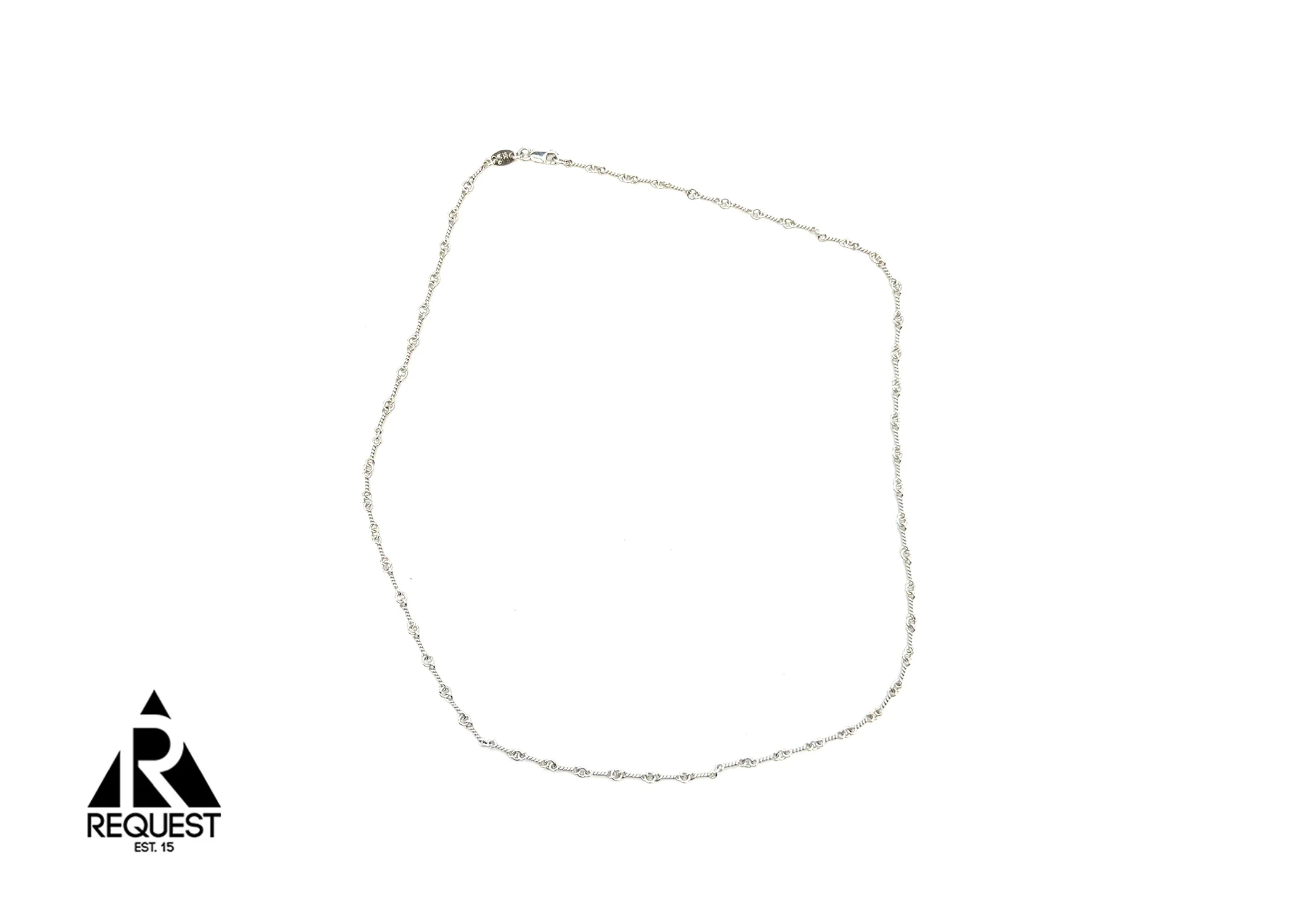 18k White Gold Twist Necklace