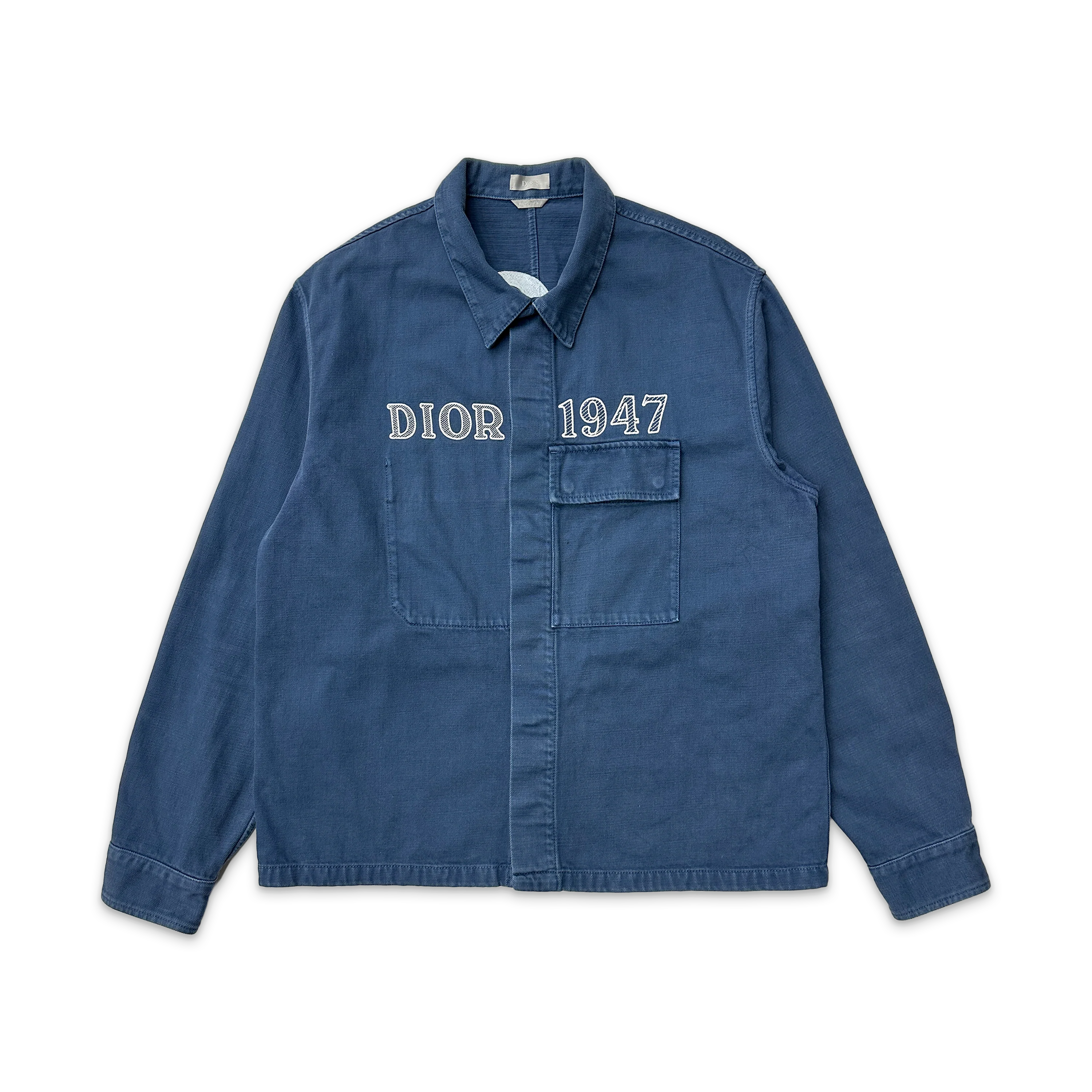 1947 Embroidered Logo Denim Work Jacket "Blue"