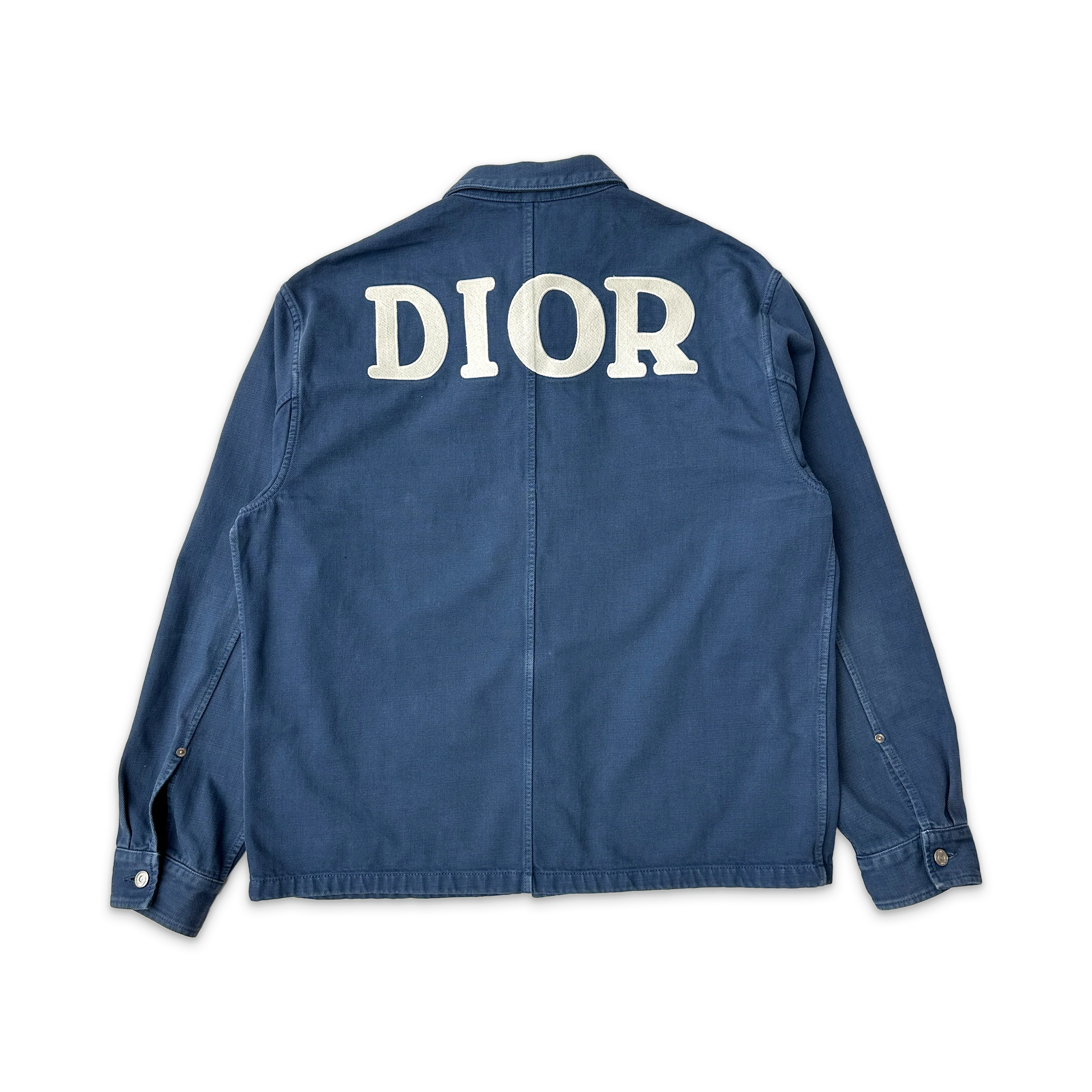 1947 Embroidered Logo Denim Work Jacket "Blue" - Image 2