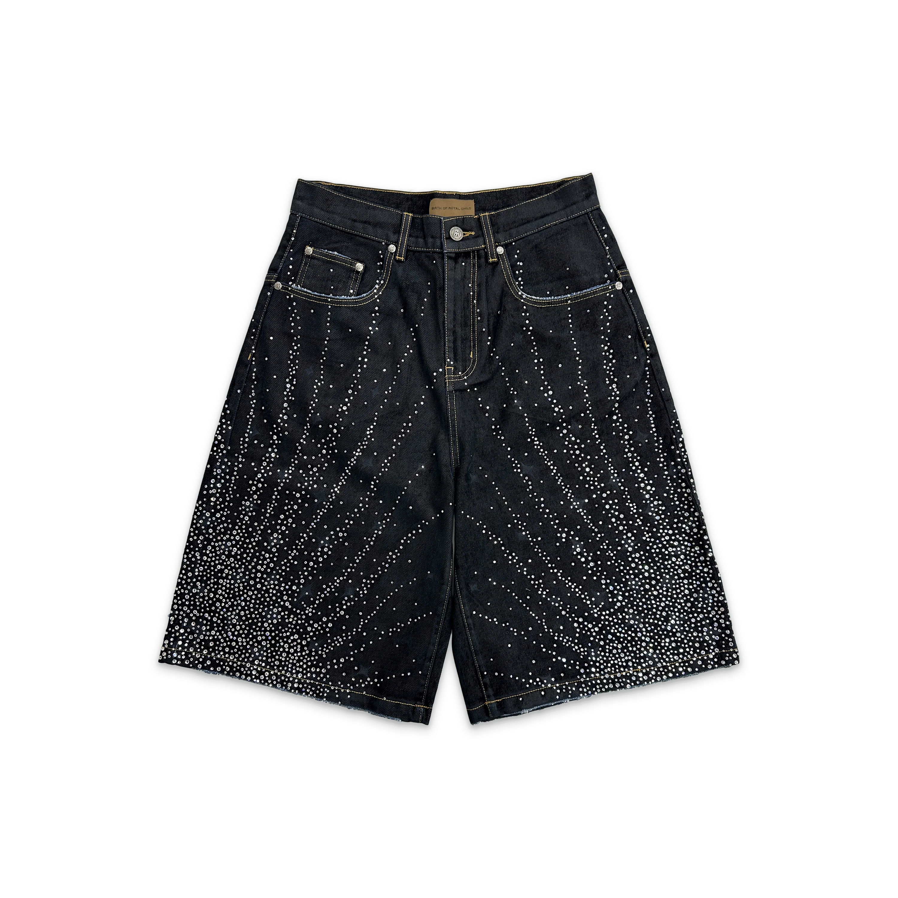 20K Diamond Starlight Denim Shorts "Black"