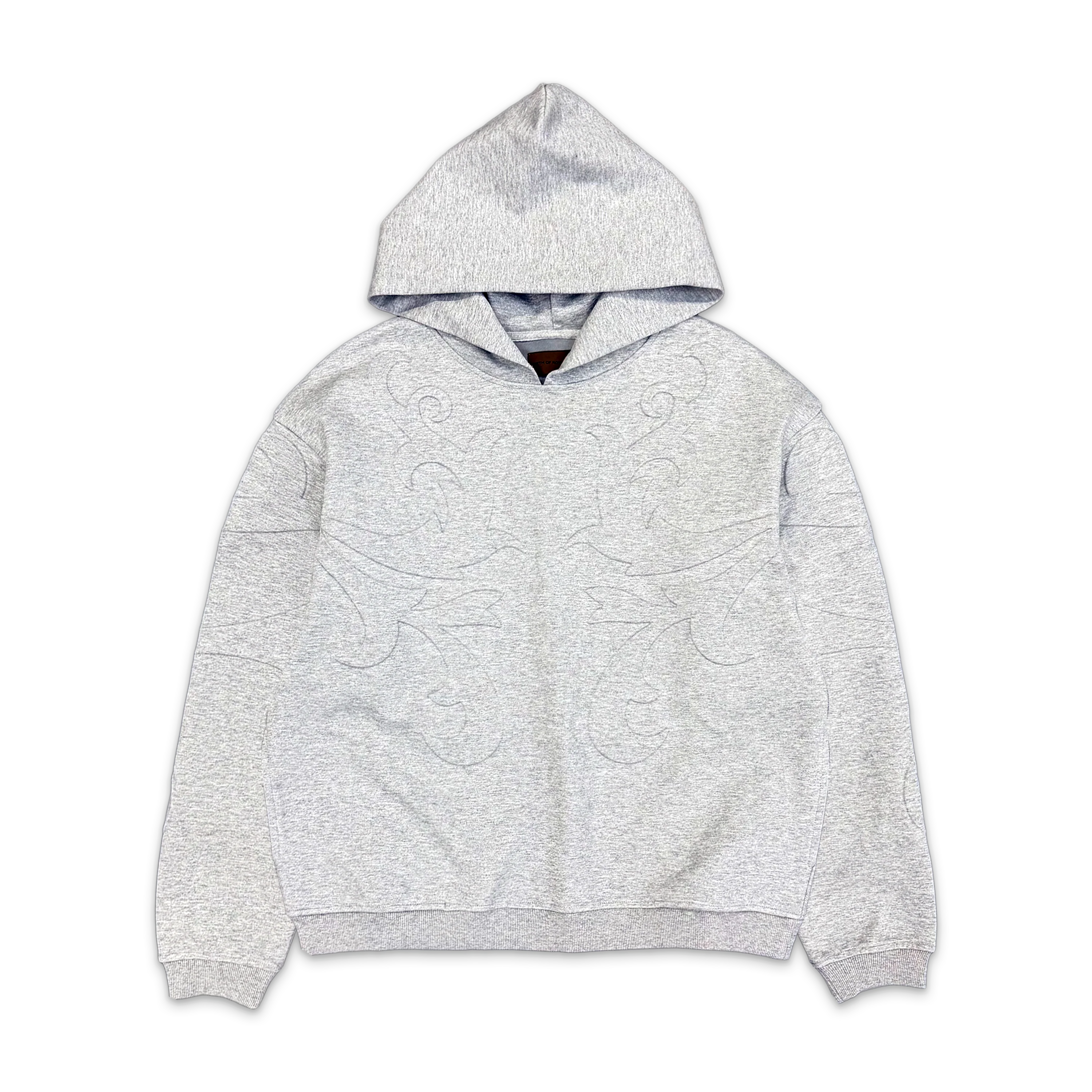3D Flower Relief Hoodie “Grey"