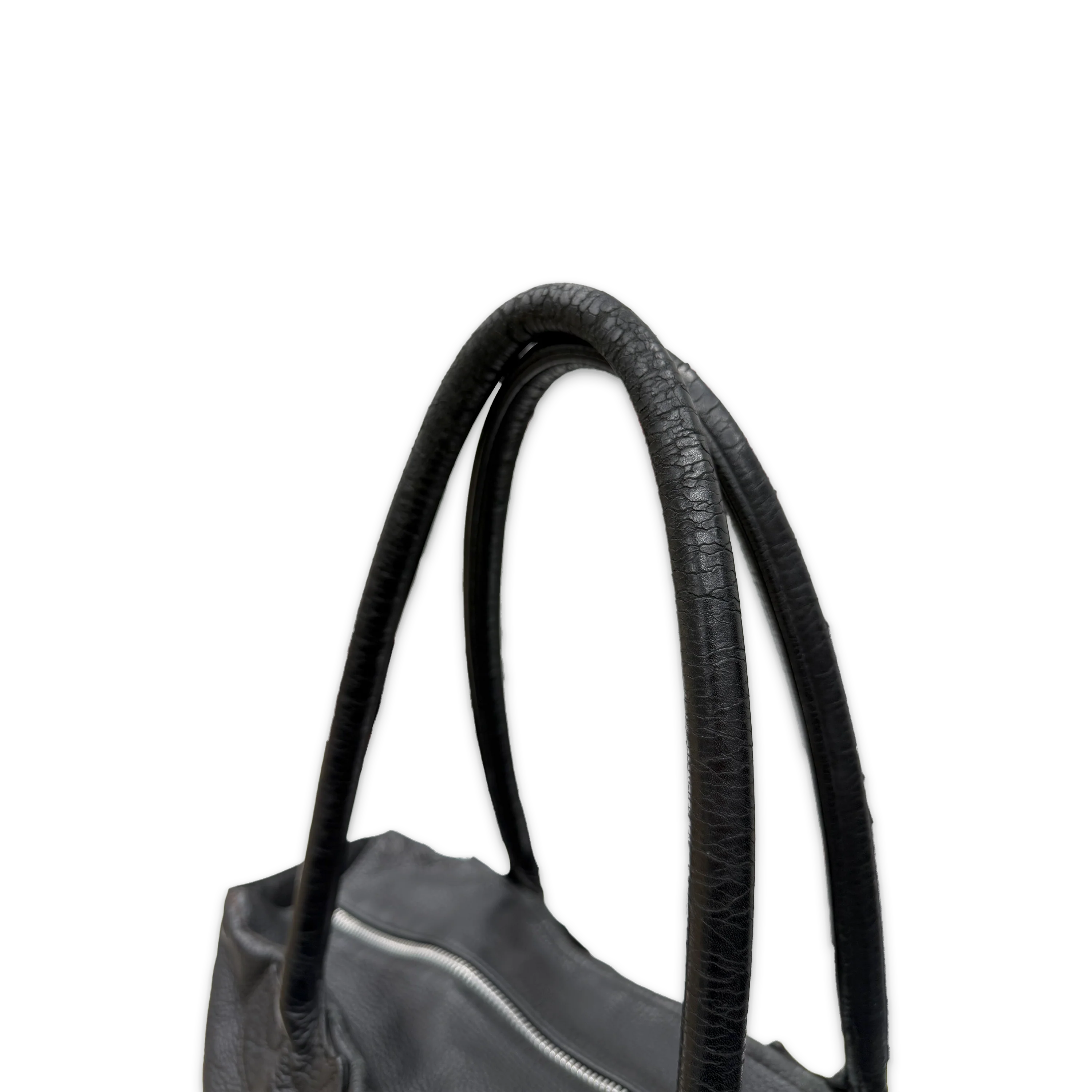4 Pocket Leather Tote Bag "Black" - Image 3