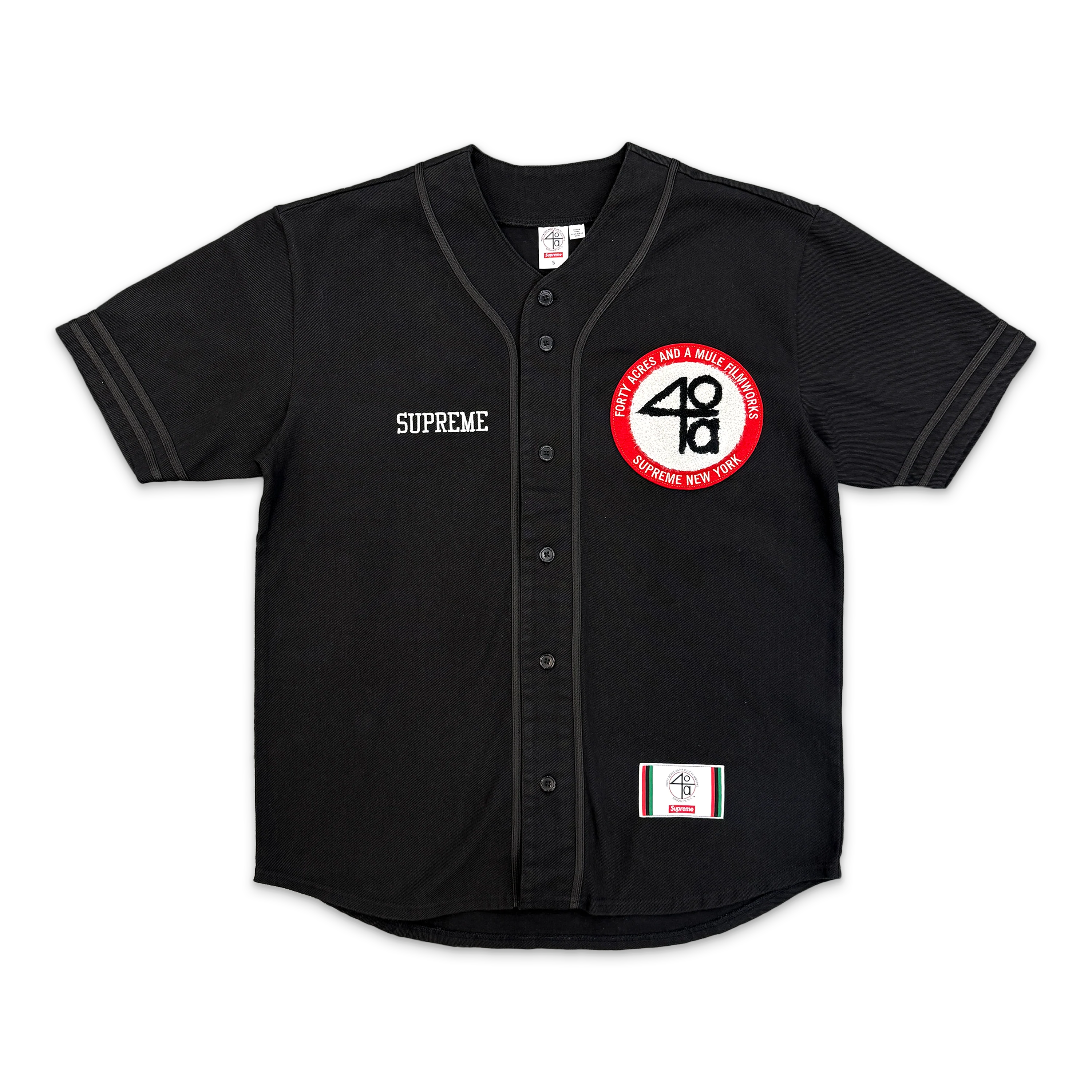 40 Acres Twill Baseball Jersey "Black"
