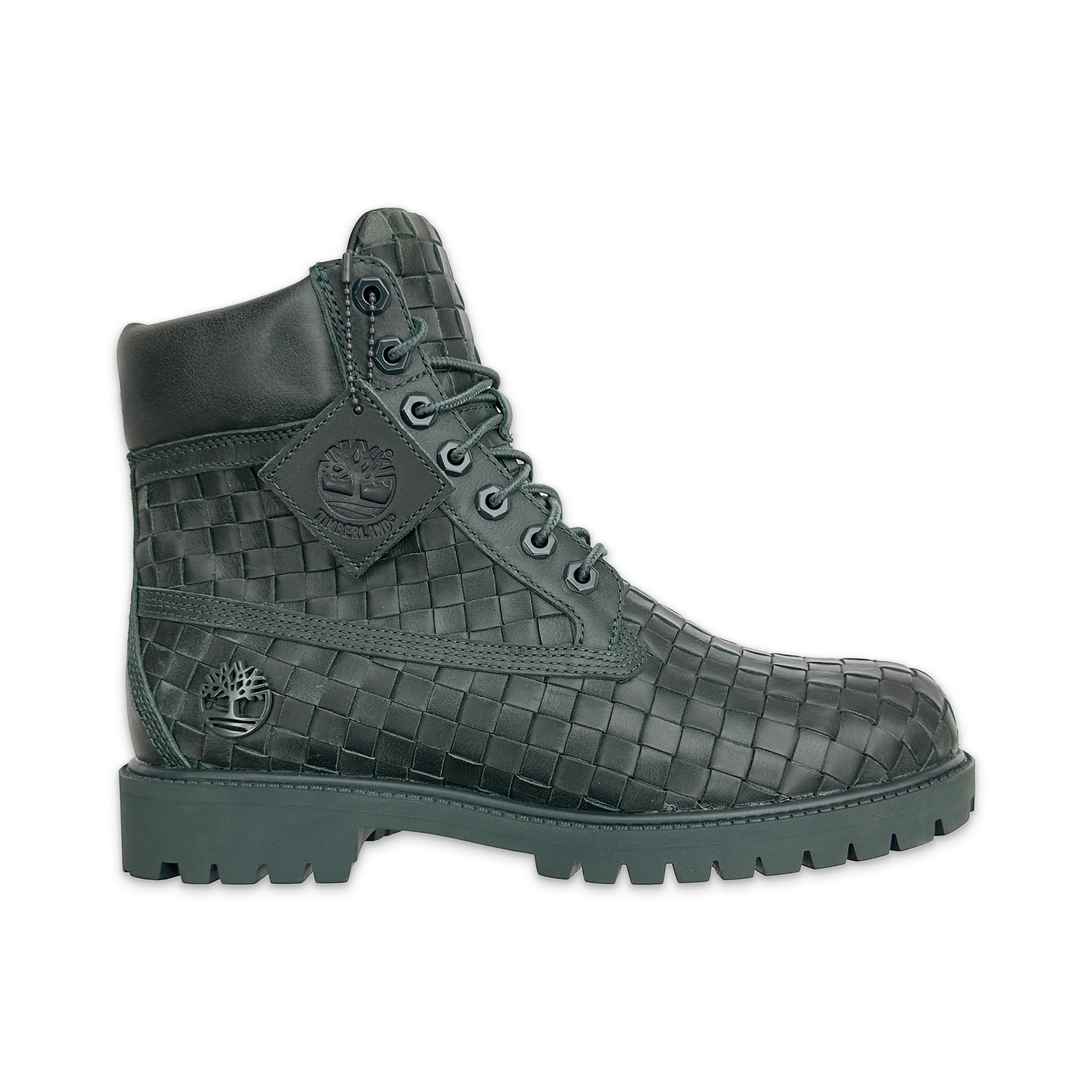 6" Premium Leather Boot "Woven Dark Green"