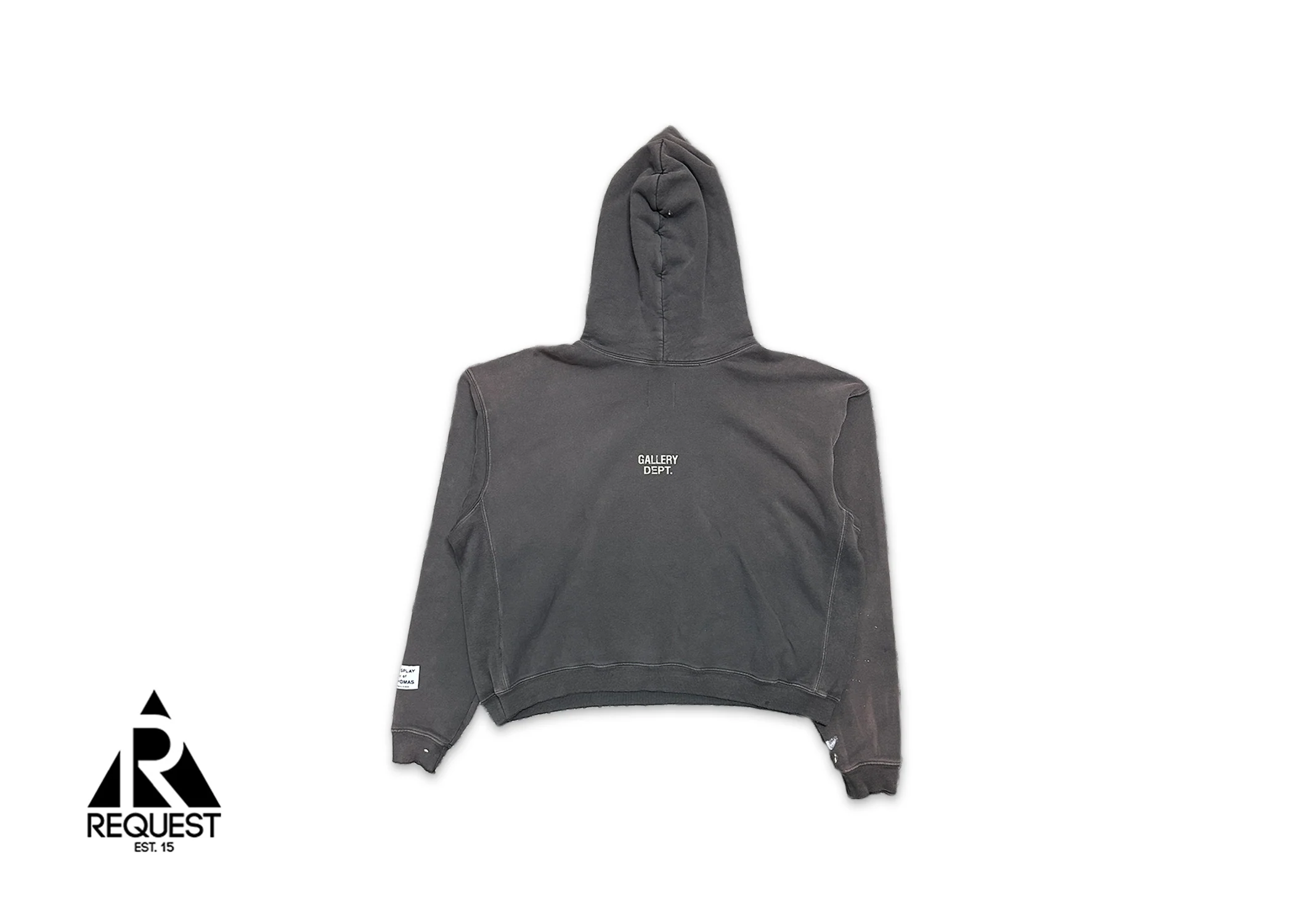 90s Recycle Hoodie "Washed Black" - Image 2
