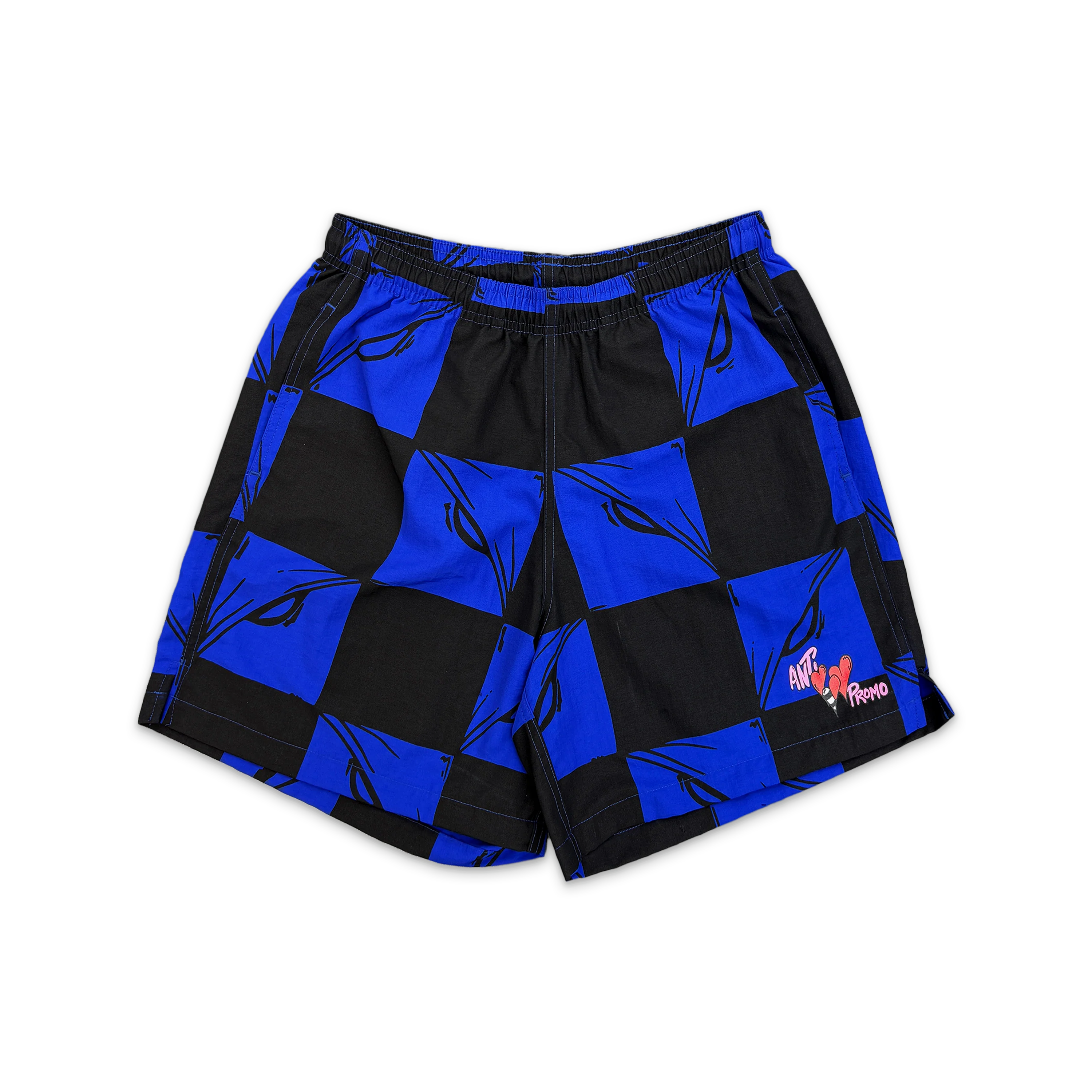 99 Eyes Nylon Shorts "Black/Blue"