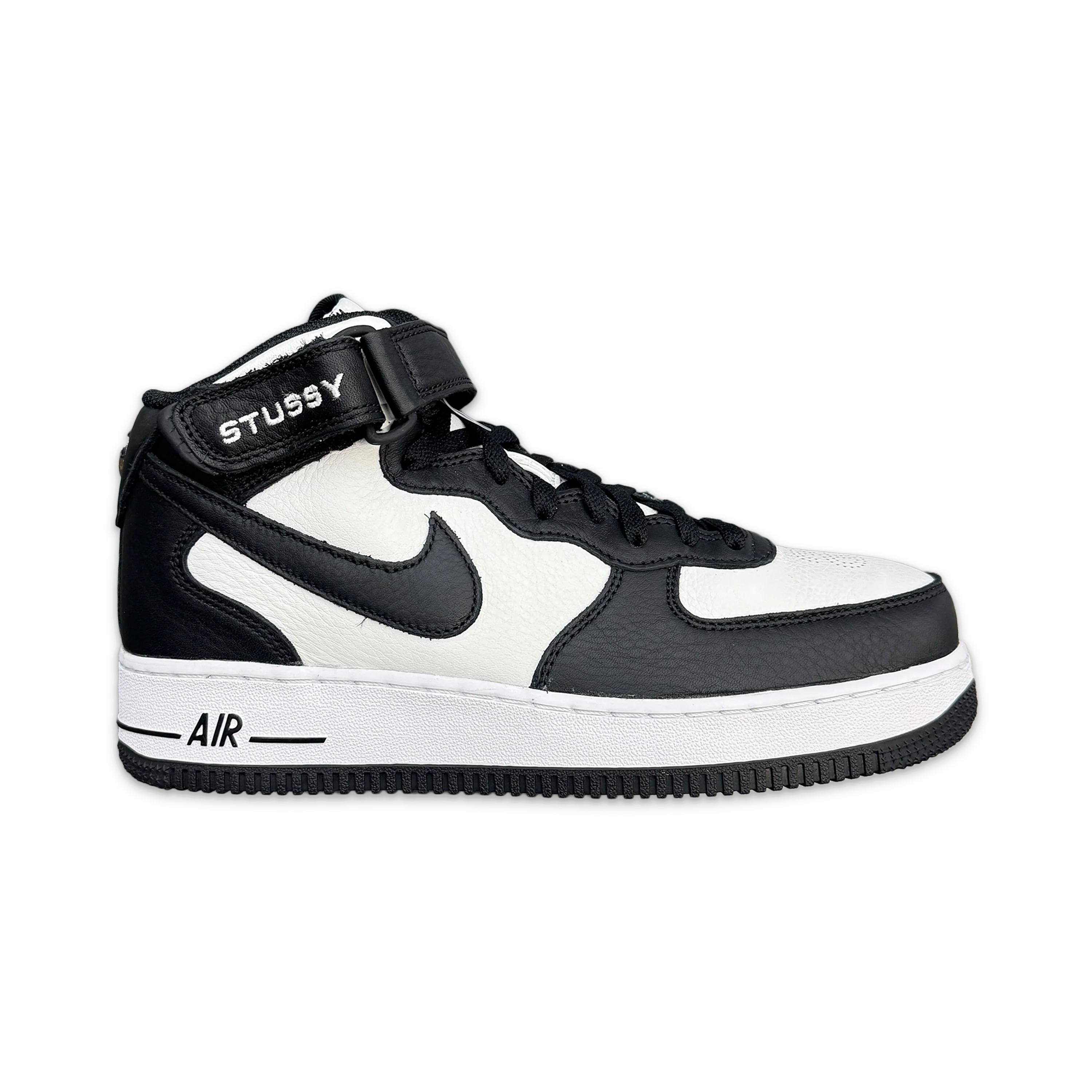 Air Force 1 Mid "Stussy Light Bone Black"