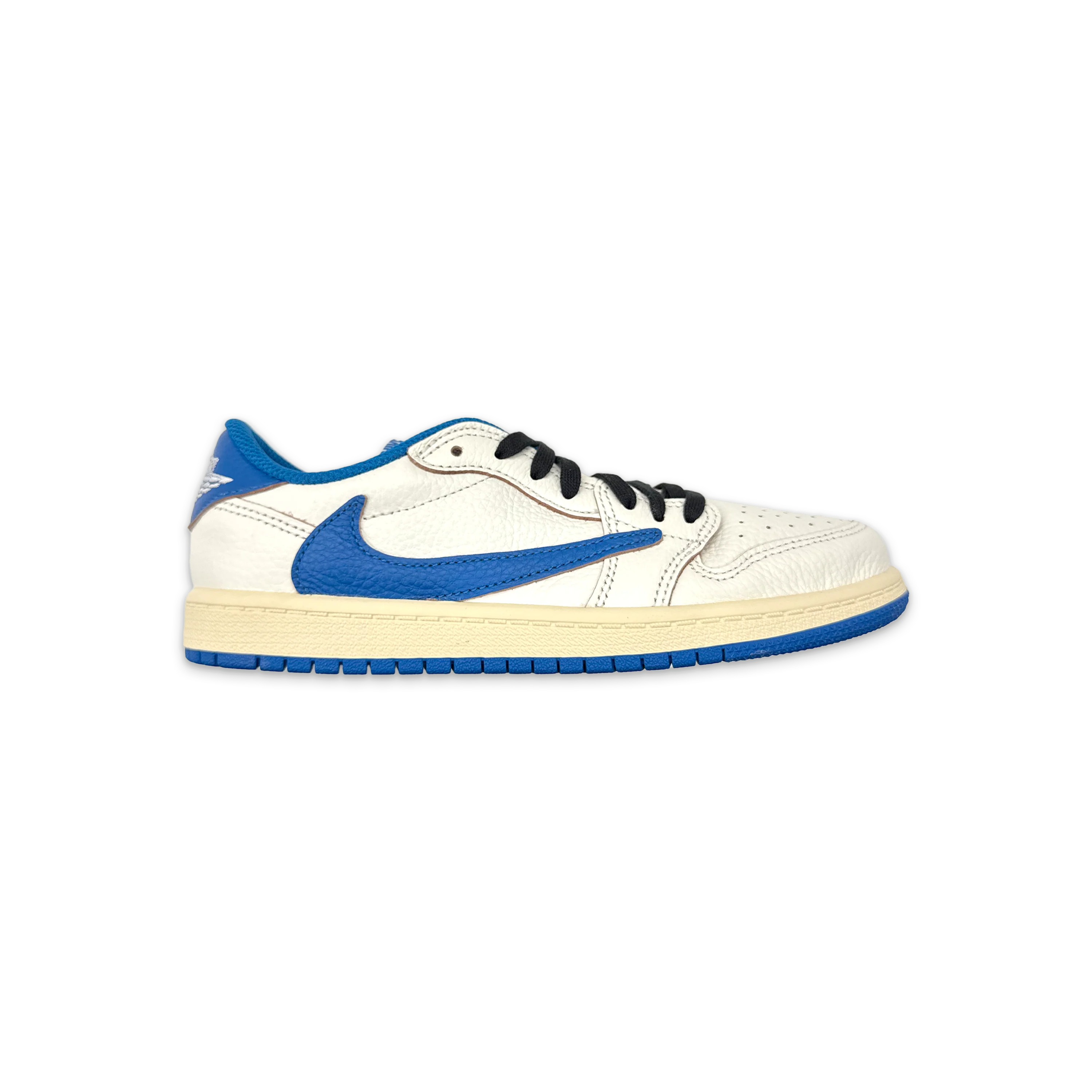 Air Jordan 1 Low Retro Fragment X Travis Scott "Sail Military Blue" (PS)
