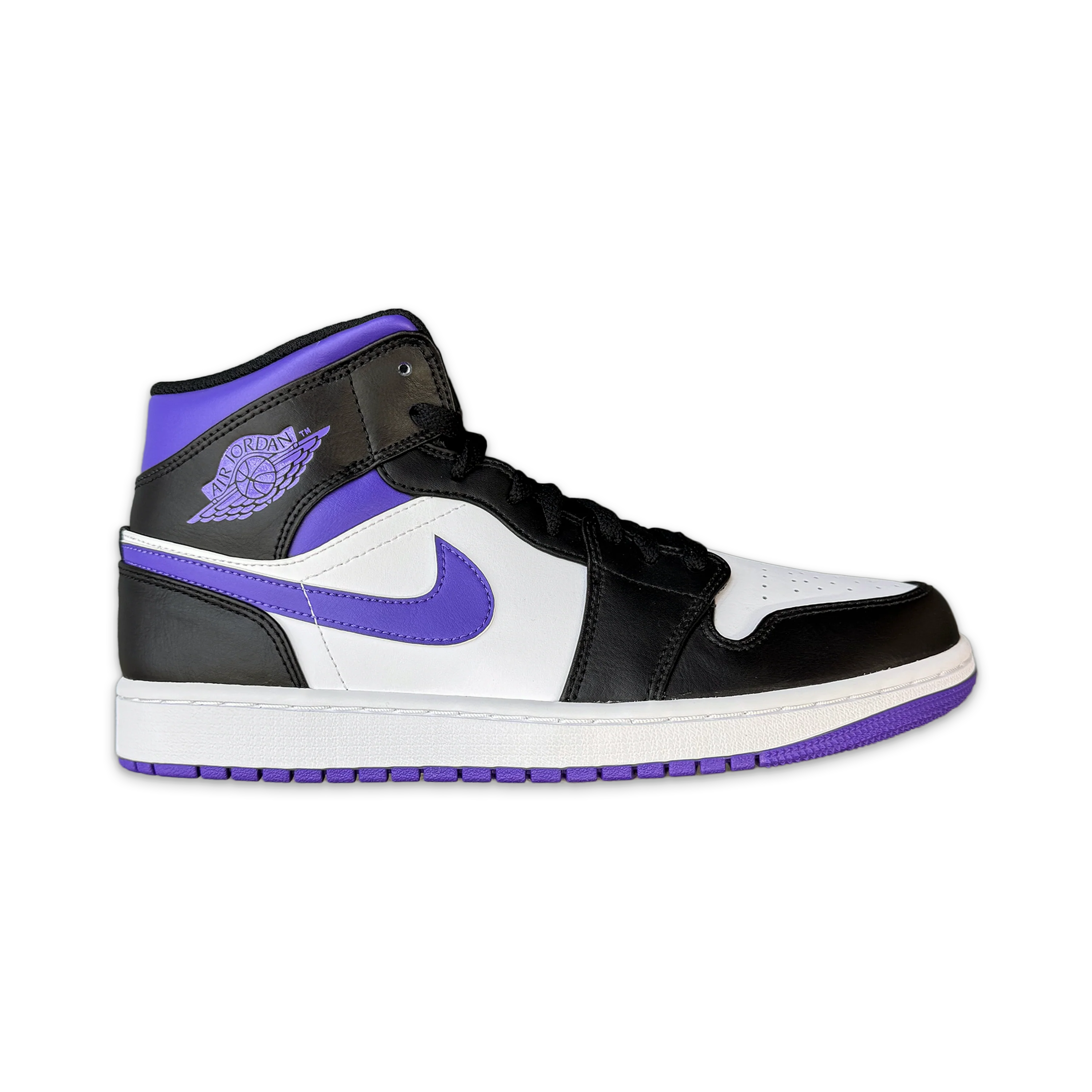 Air Jordan 1 Mid “White Black Purple”
