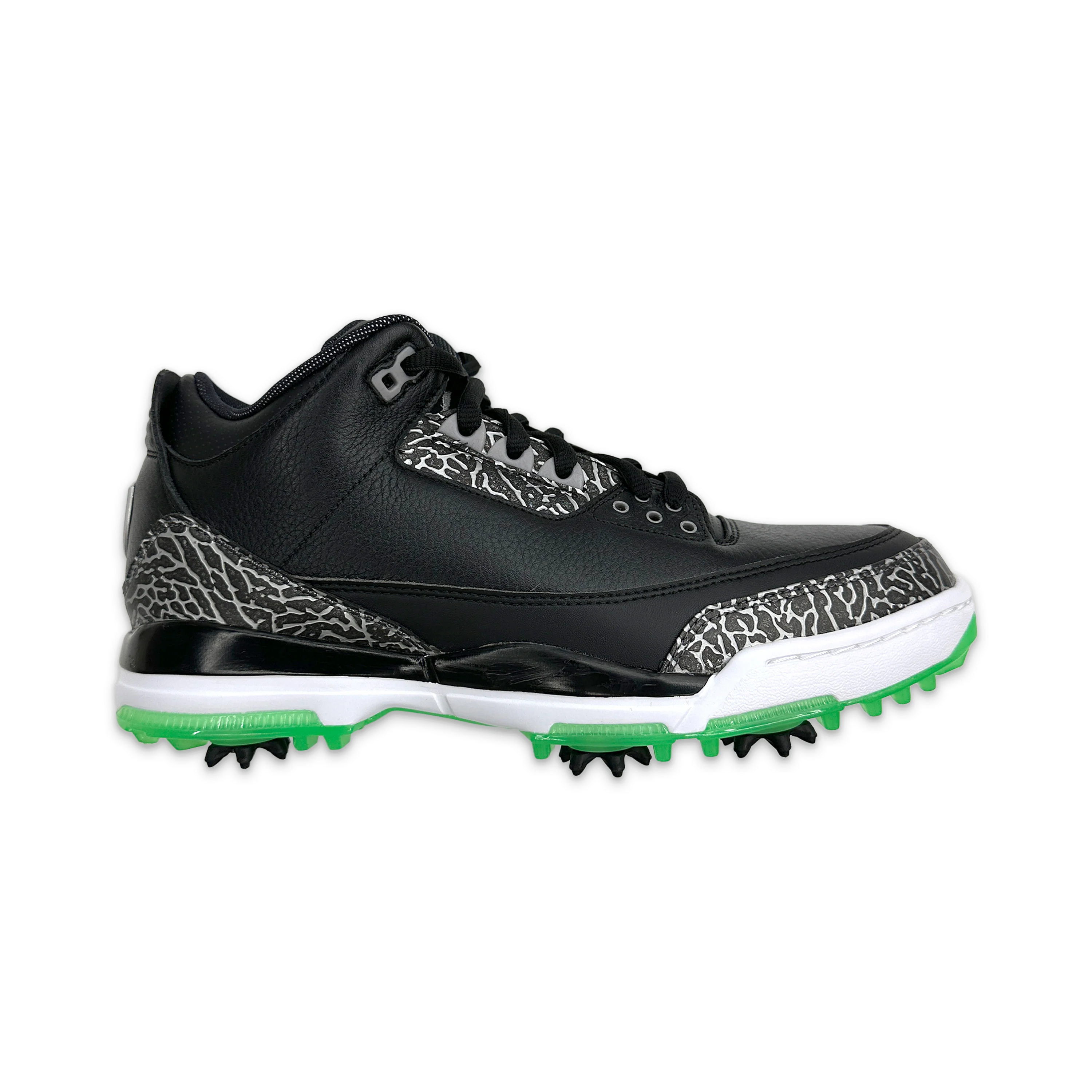 Air Jordan 3 Retro Golf "Black Green Glow"