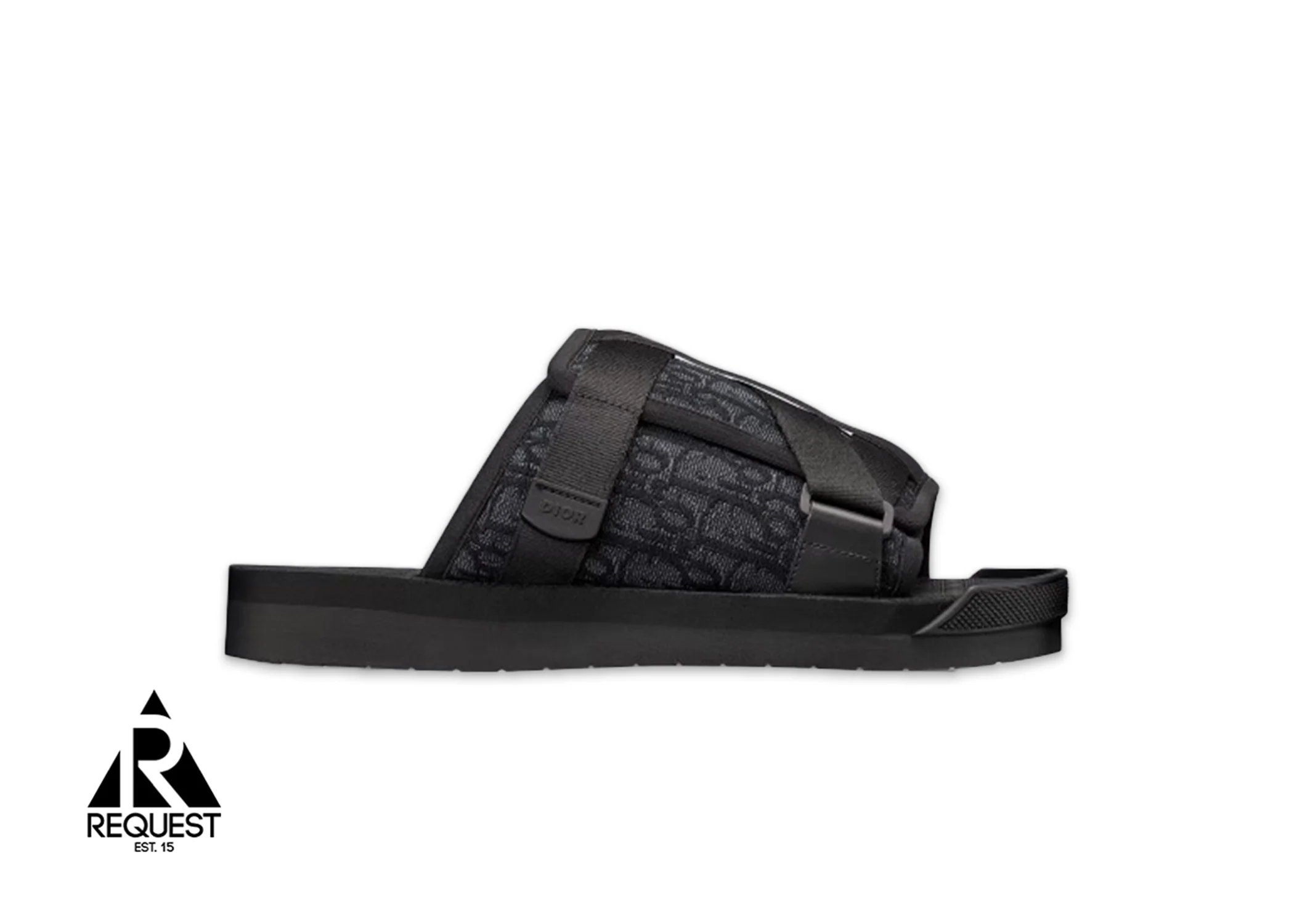 Alpha Sandal “Black Oblique Jacquard”