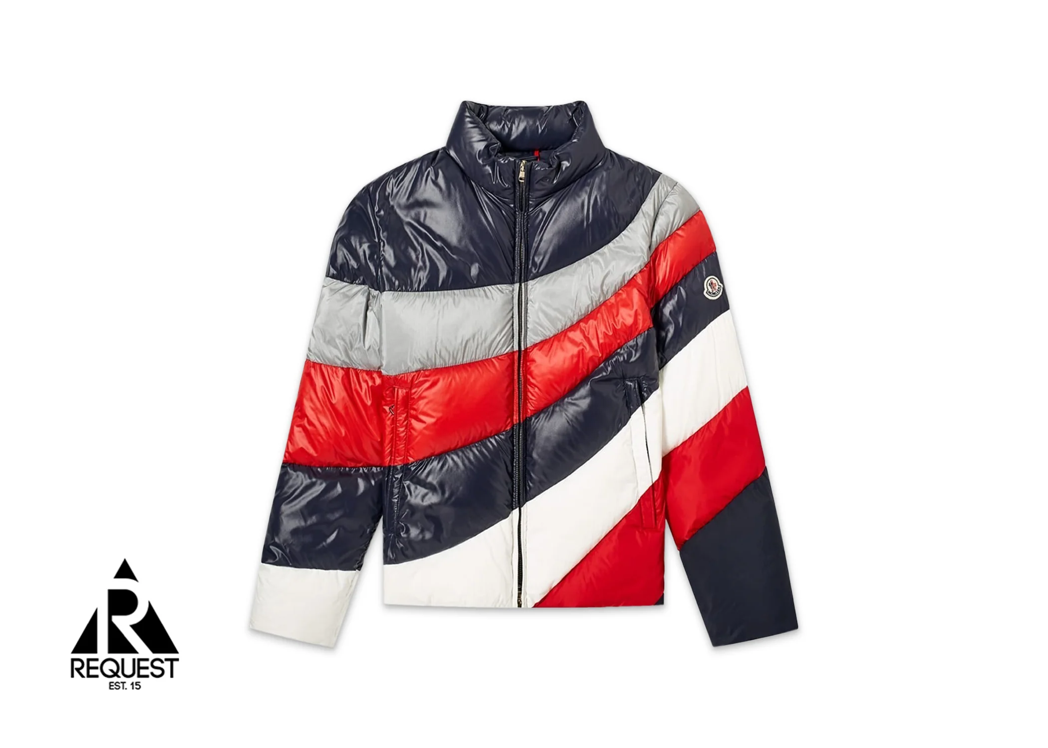 Argento Panel Stripe Down Jacket "Blue/Red/White"