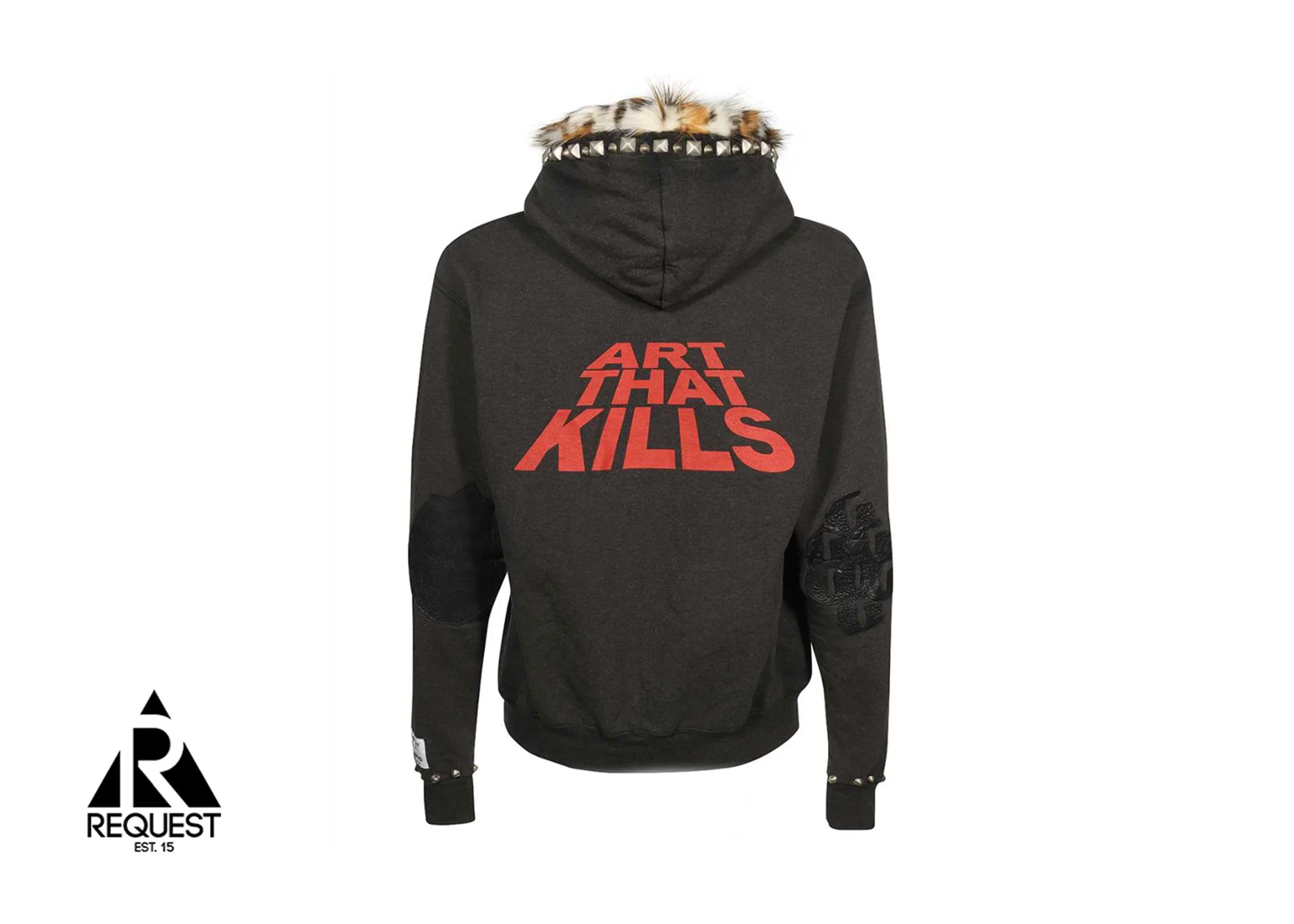 Art That Kills Fur-Lined Zip-Up Hoodie - Image 2