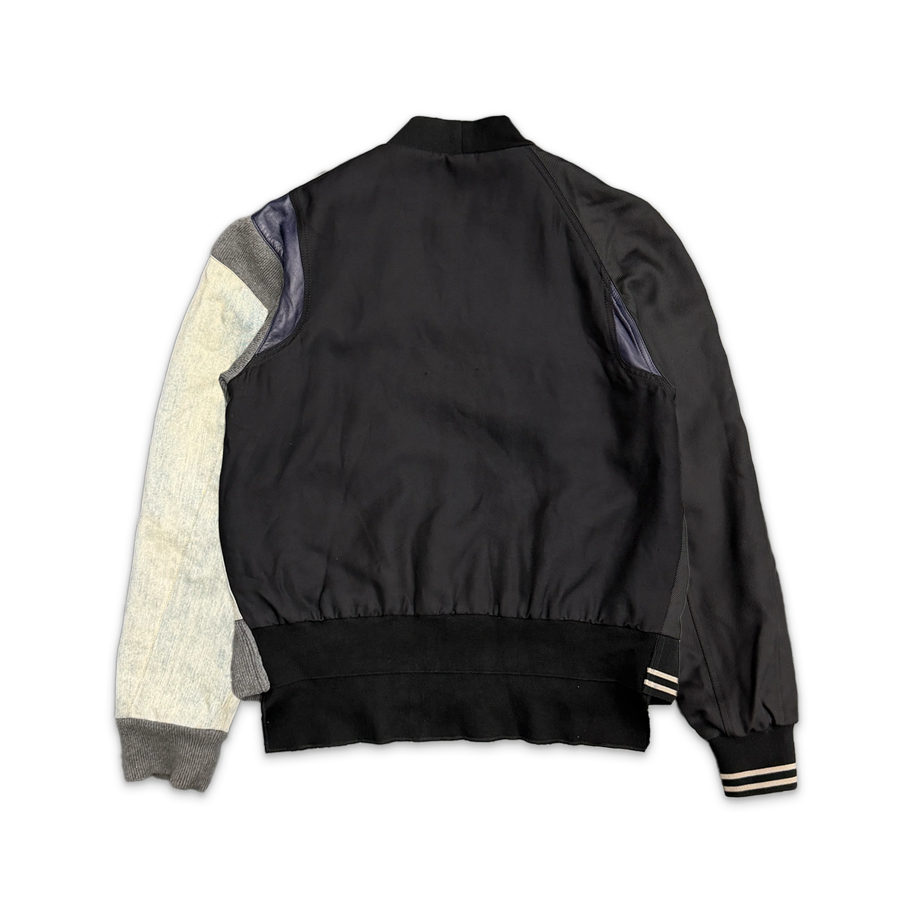 Artisanal Runway Paneled Varsity Jacket "Black/Multi" - Image 2