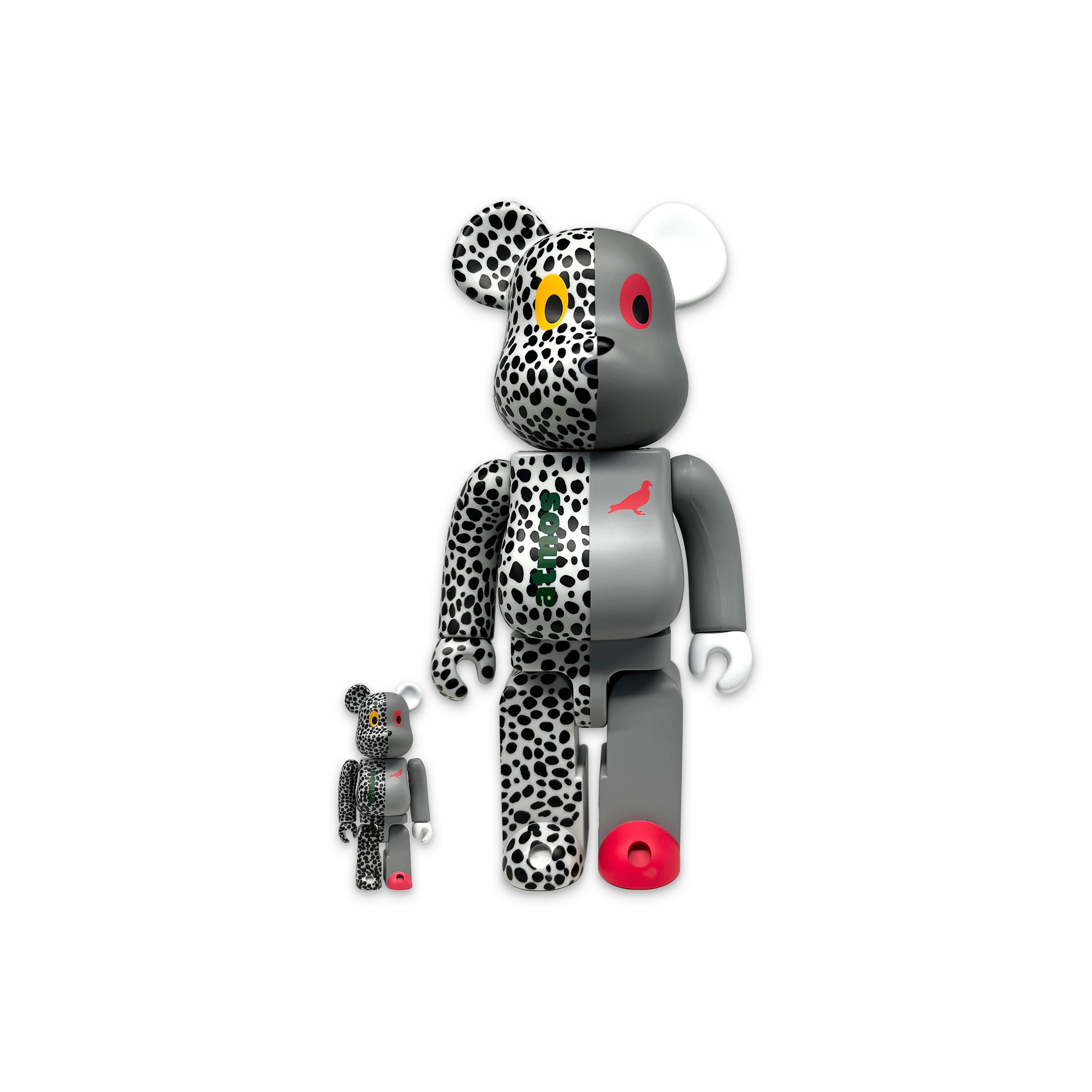 ATMOS x Staple Bearbrick 400% & 100% "Grey"