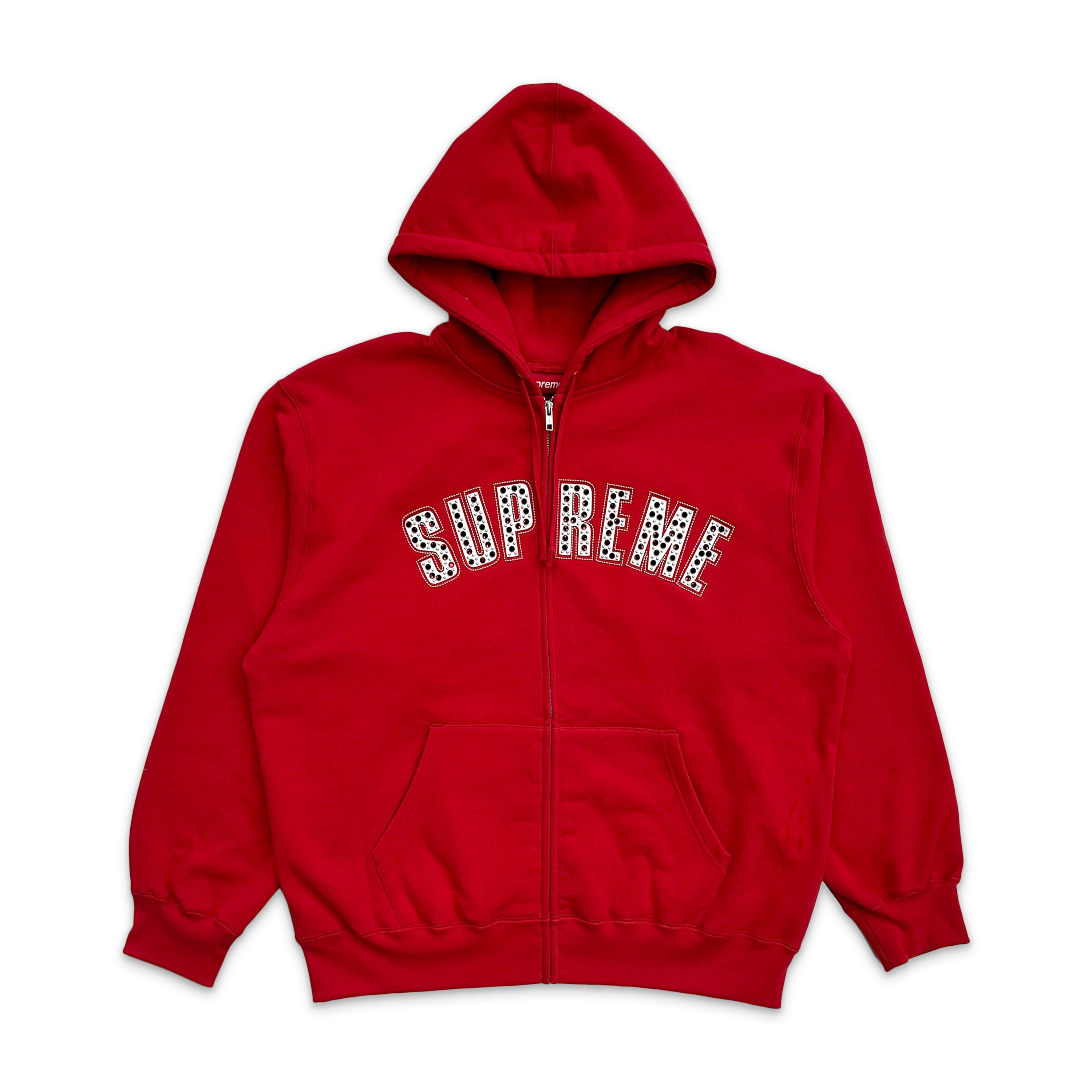 B.B Simons Zip Up Hooded Sweatshirt "Red"