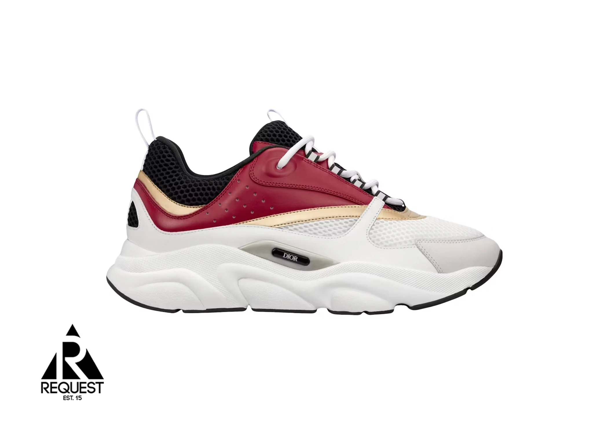 B22 "White Black Burgundy Gold"