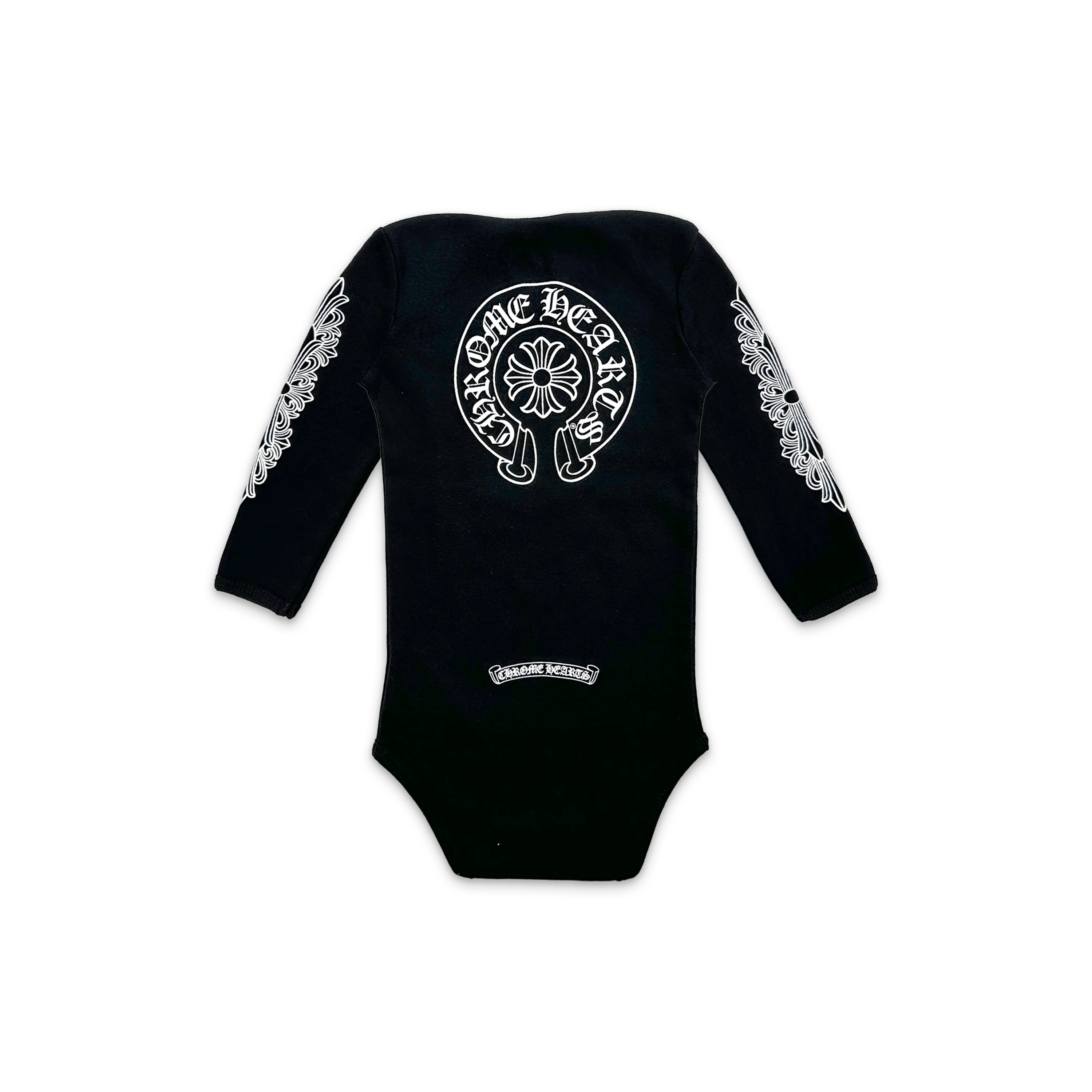 Baby Horseshoe Logo Onesie "Black White" - Image 2