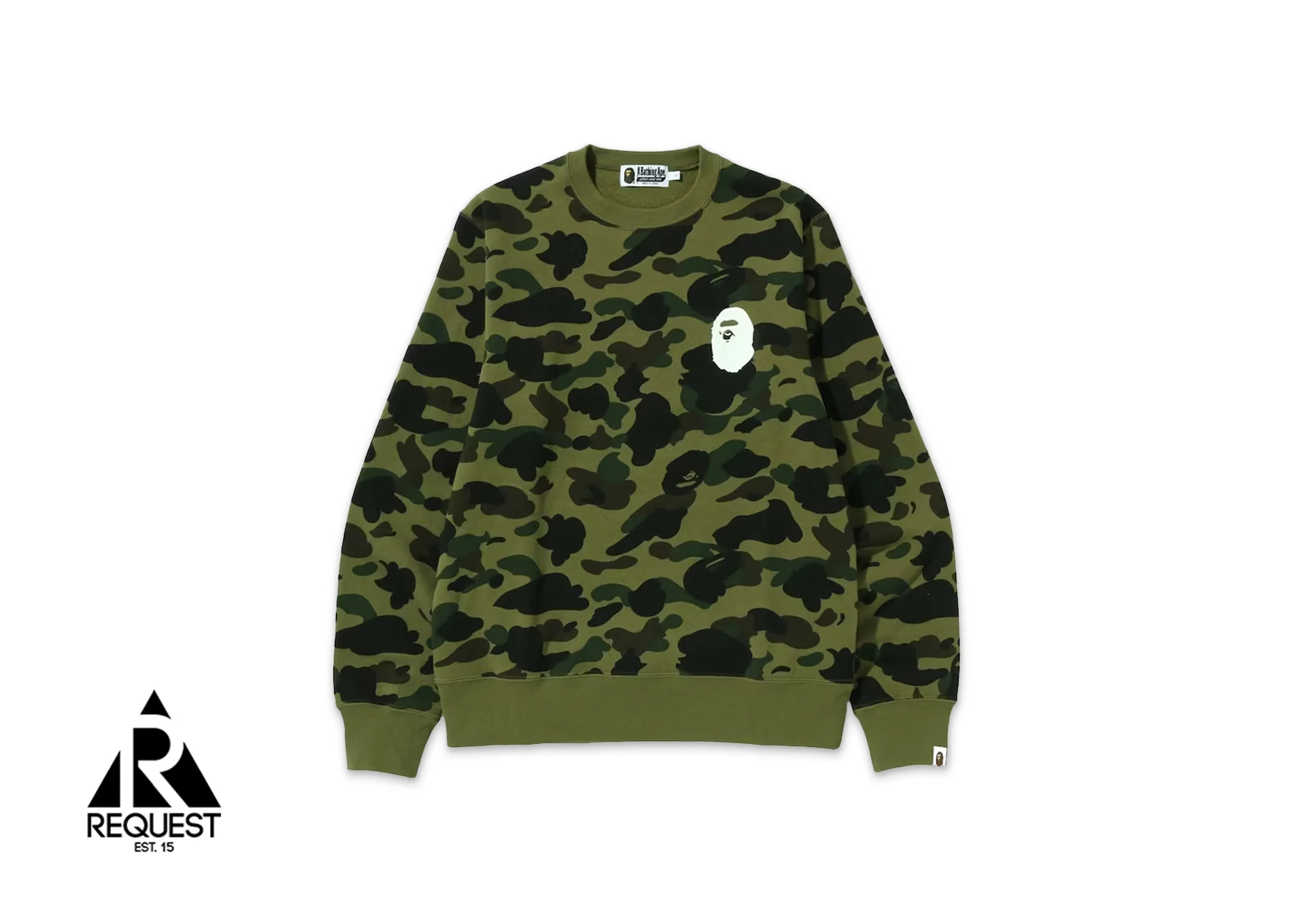 BAPE 1st Camo Ape Head Crewneck "Green"