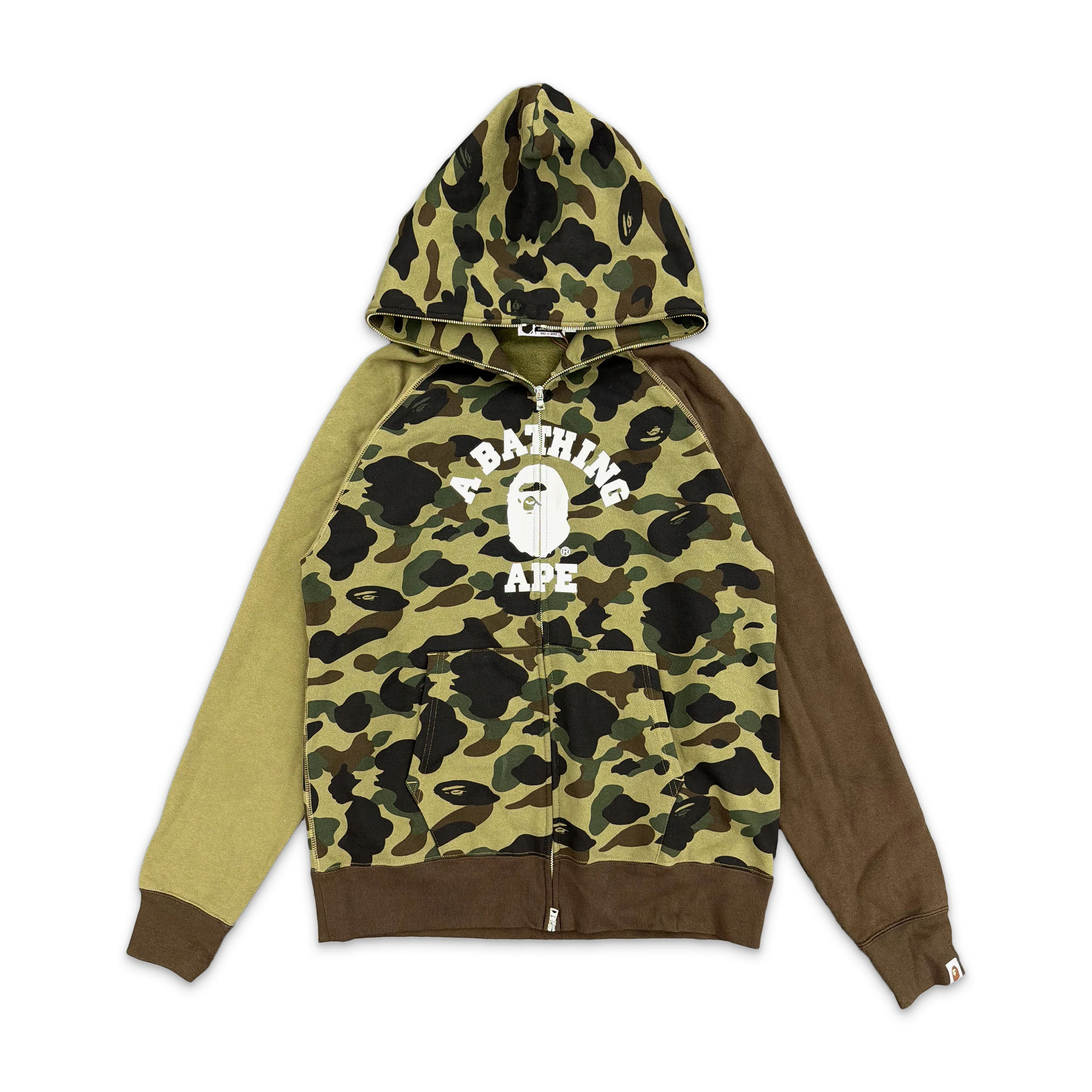 Bape 1st Camo Crazy Full Zip Hoodie "Green"