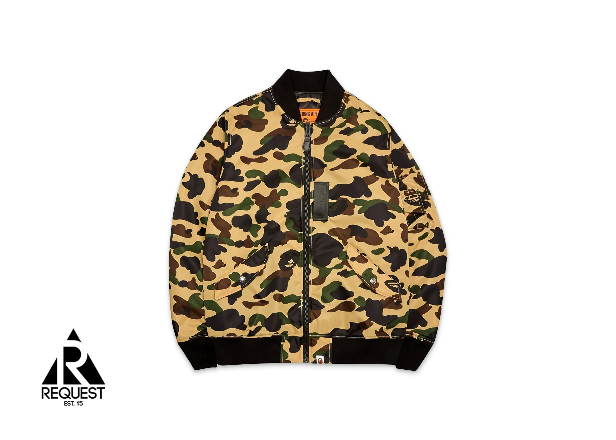 BAPE 1st Camo Nylon Twill MA-1 Jacket "Yellow"