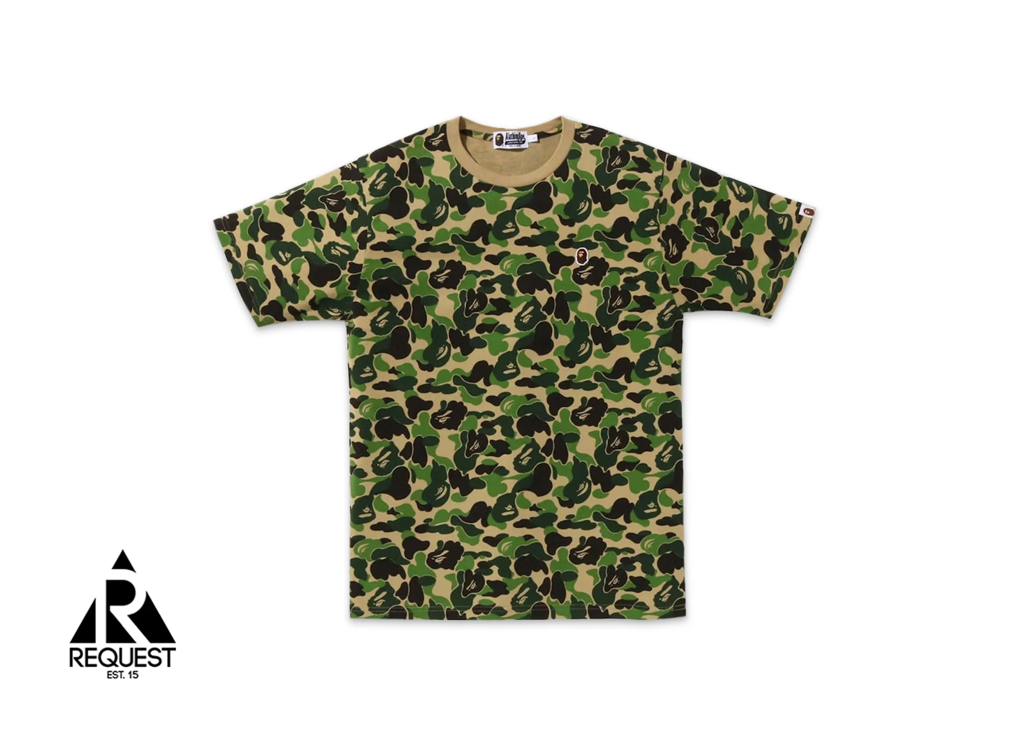 BAPE ABC Camo Ape Head One Point Tee "Green"