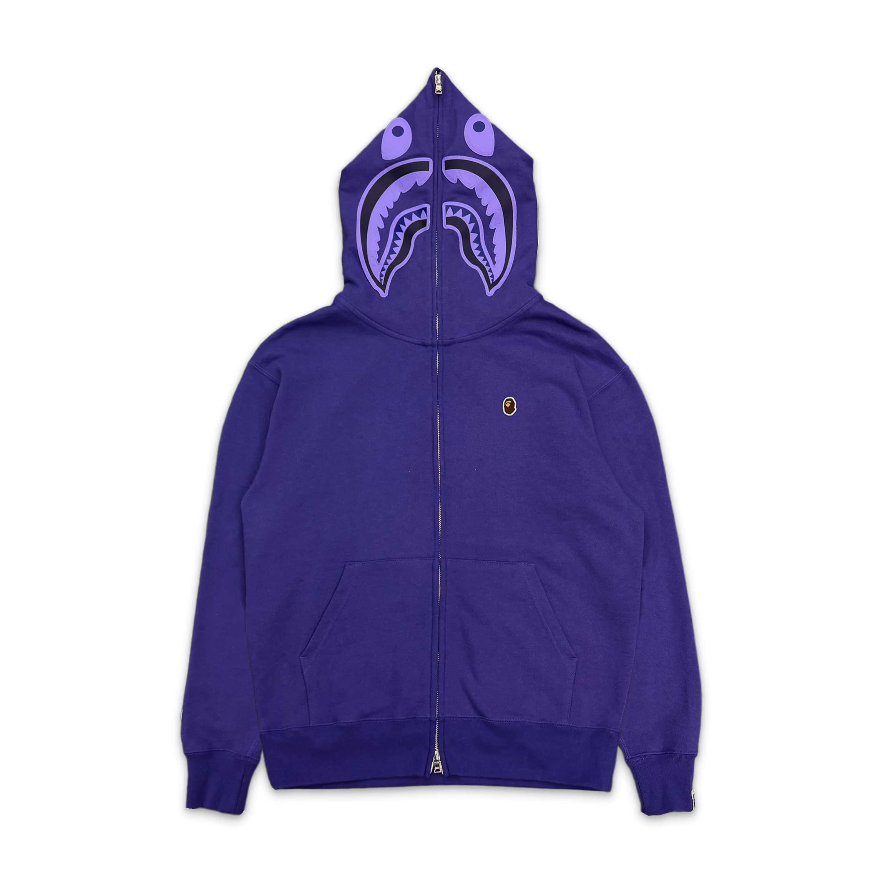 BAPE Ape Head One Point Shark Hoodie "Purple"