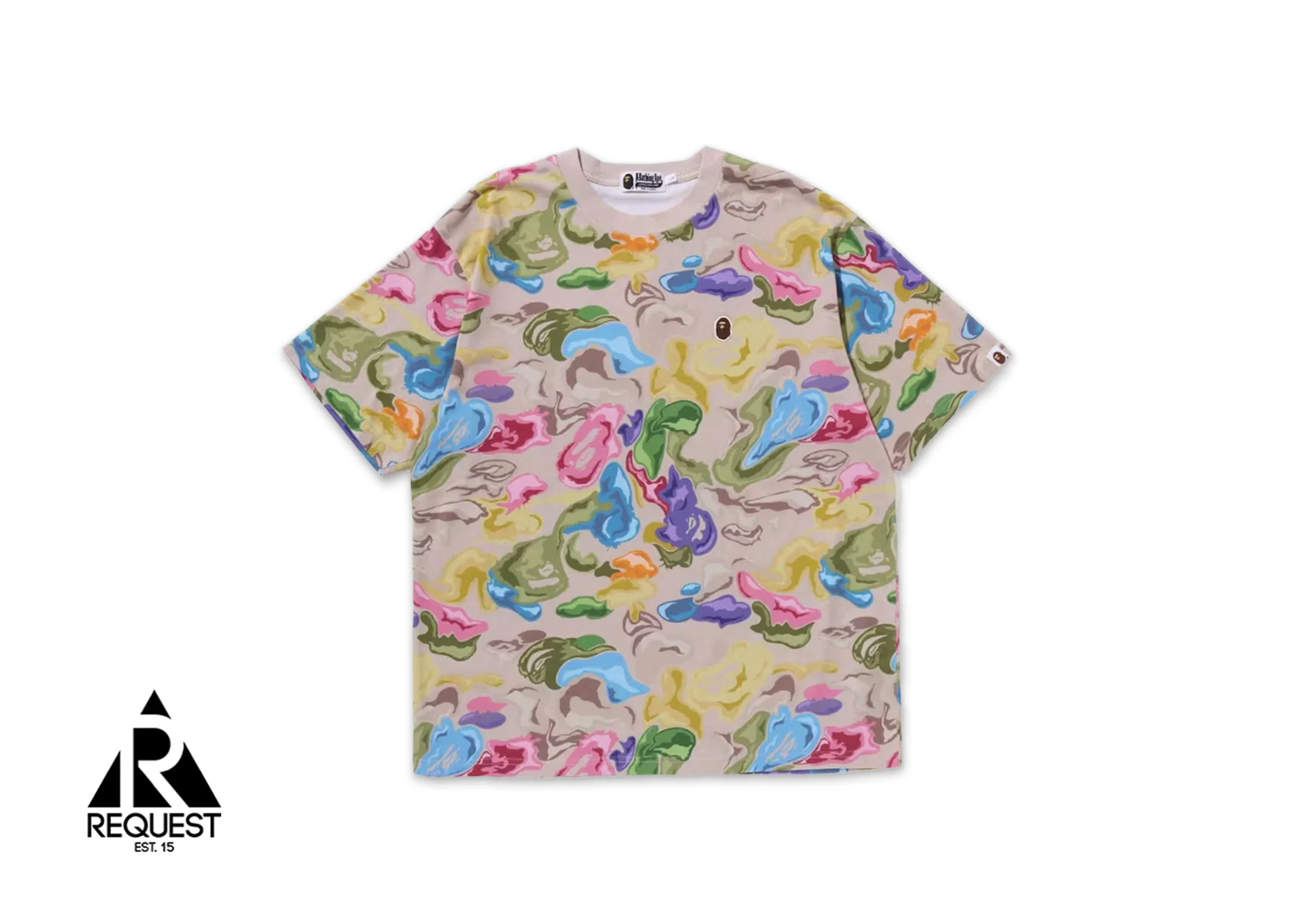 BAPE Art Camo Ape Head One Point Tee "Multi"