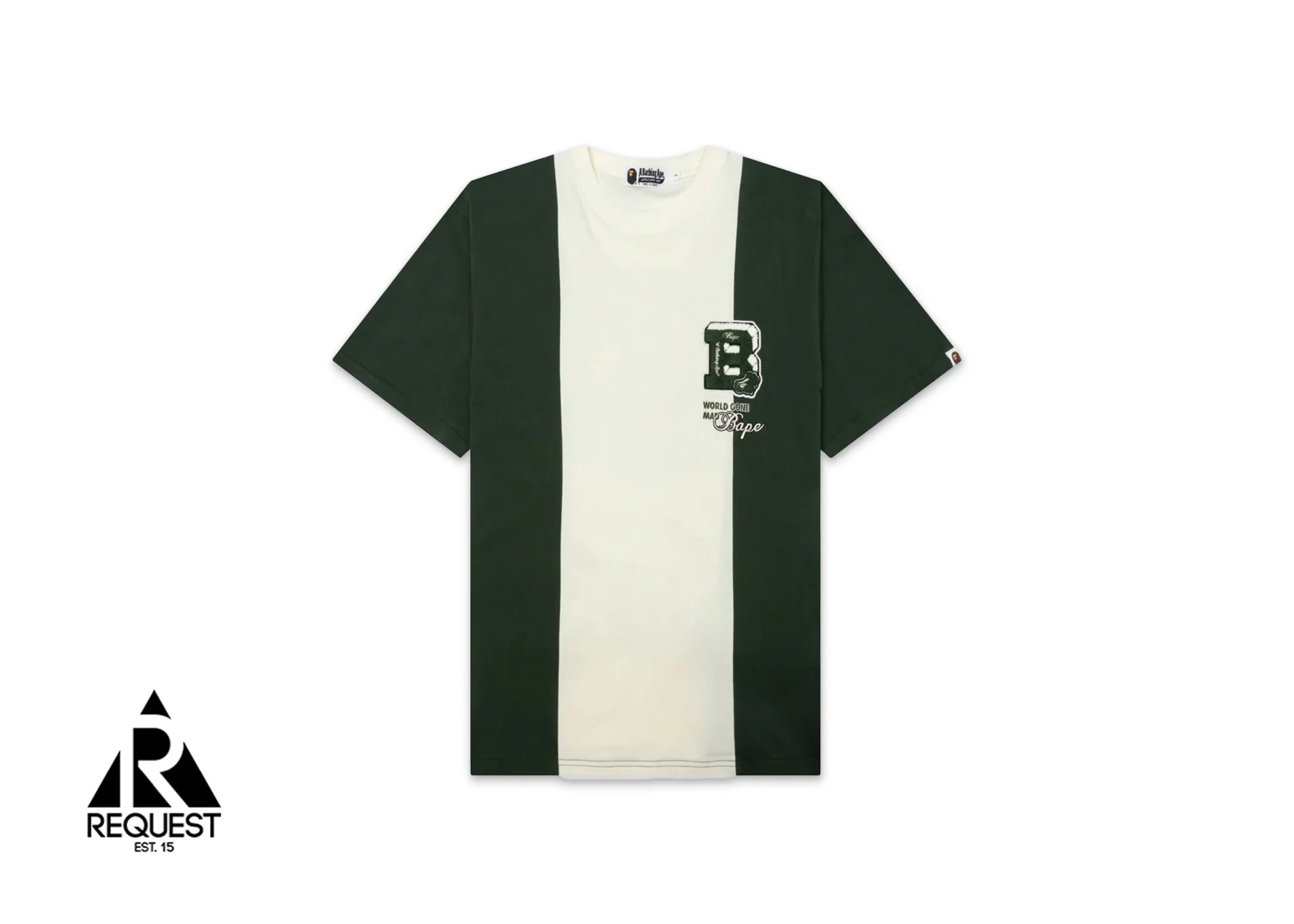 BAPE Badges Color Blocking Tee "Ivory"