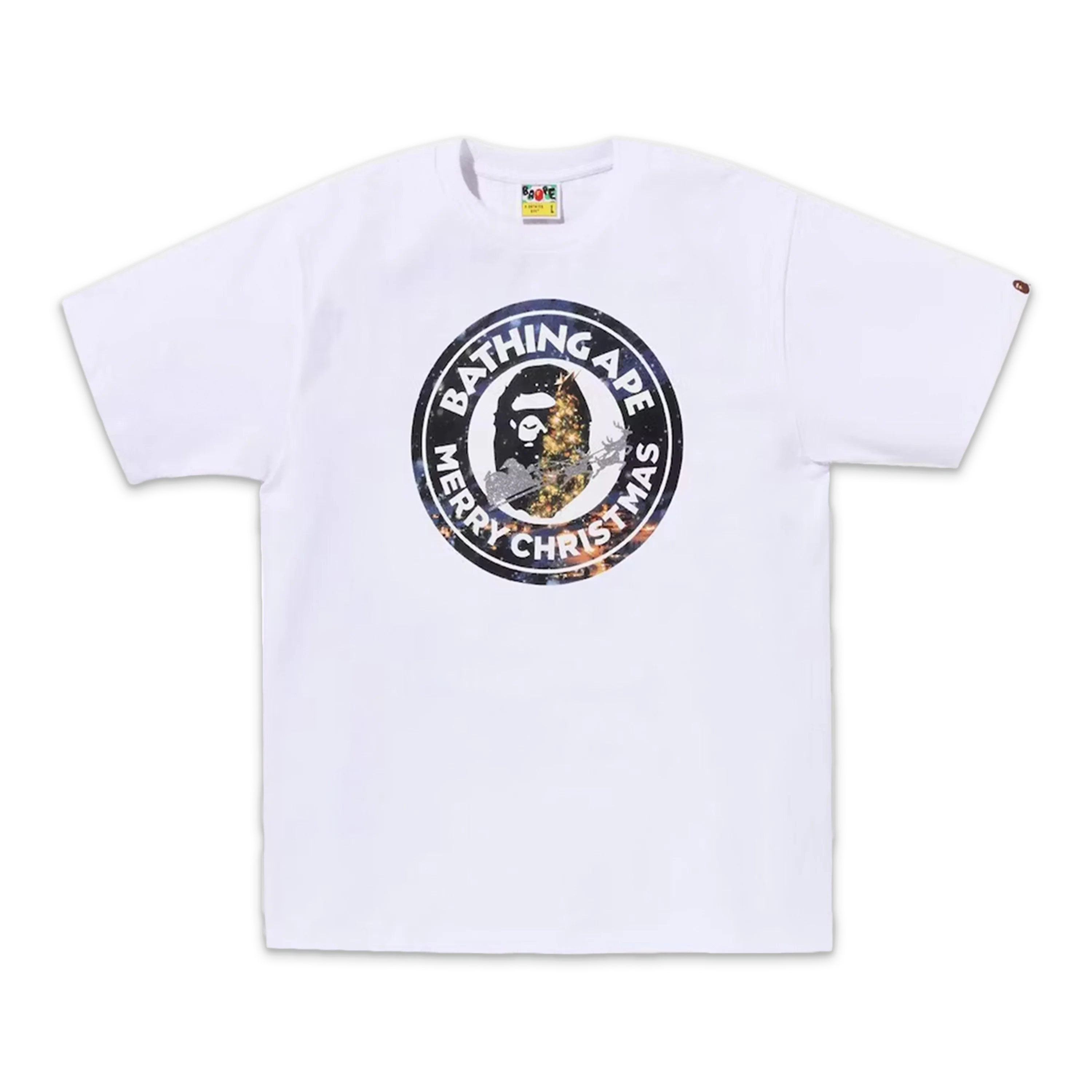 BAPE Christmas Busy Works Tee (FW22) "White"