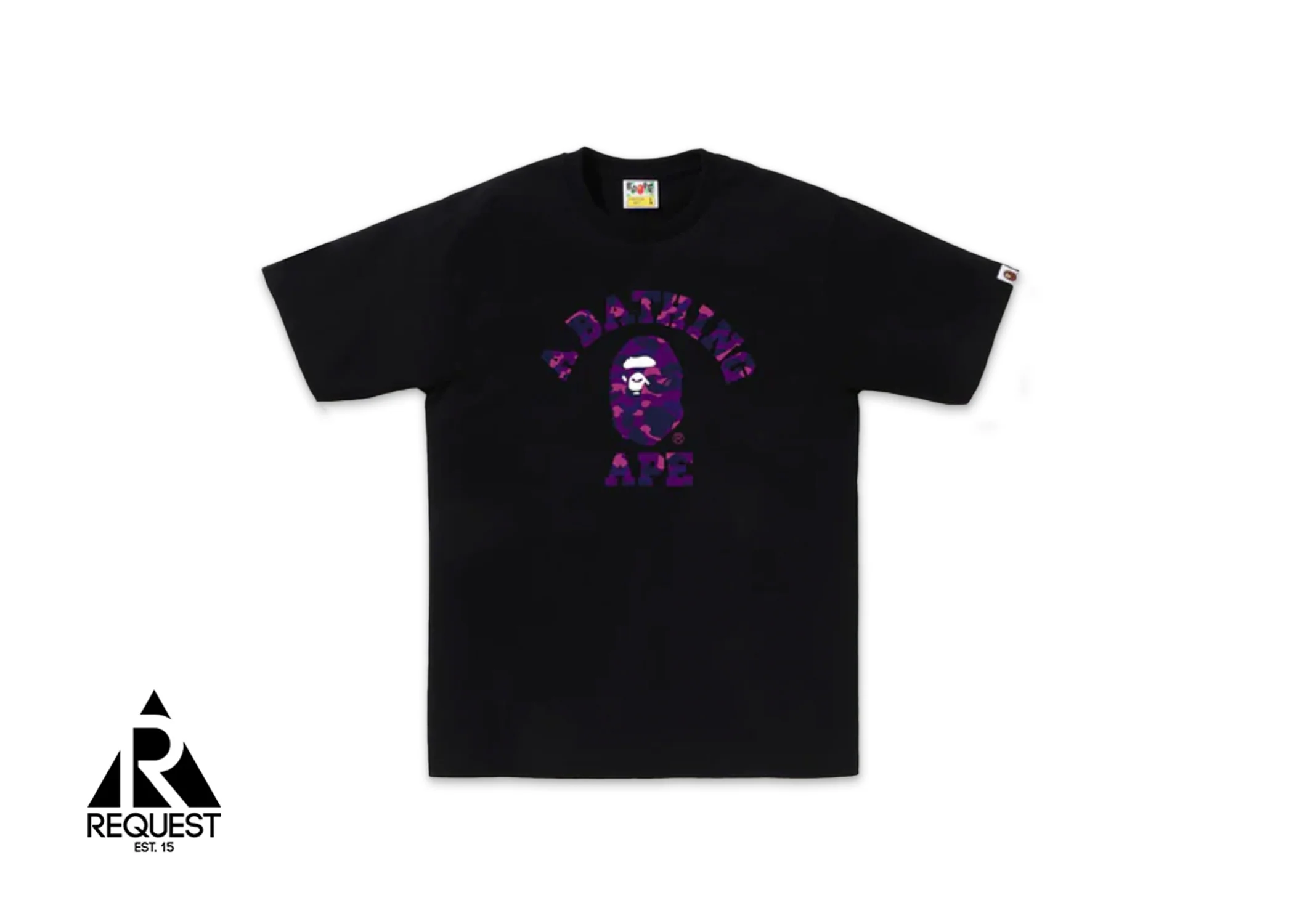 BAPE Color Camo College Tee (SS24) “Black/Purple”