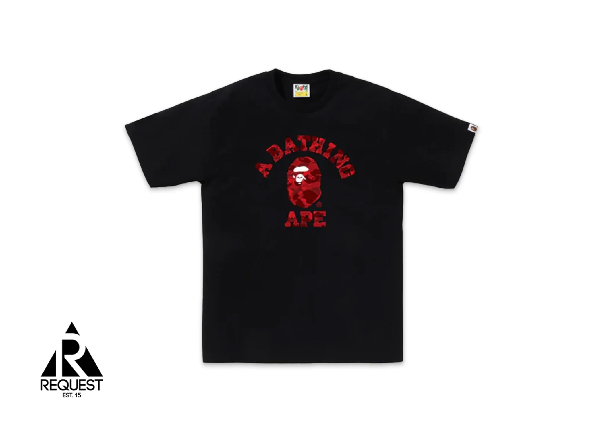 BAPE Color Camo College Tee (SS24) “Black/Red”