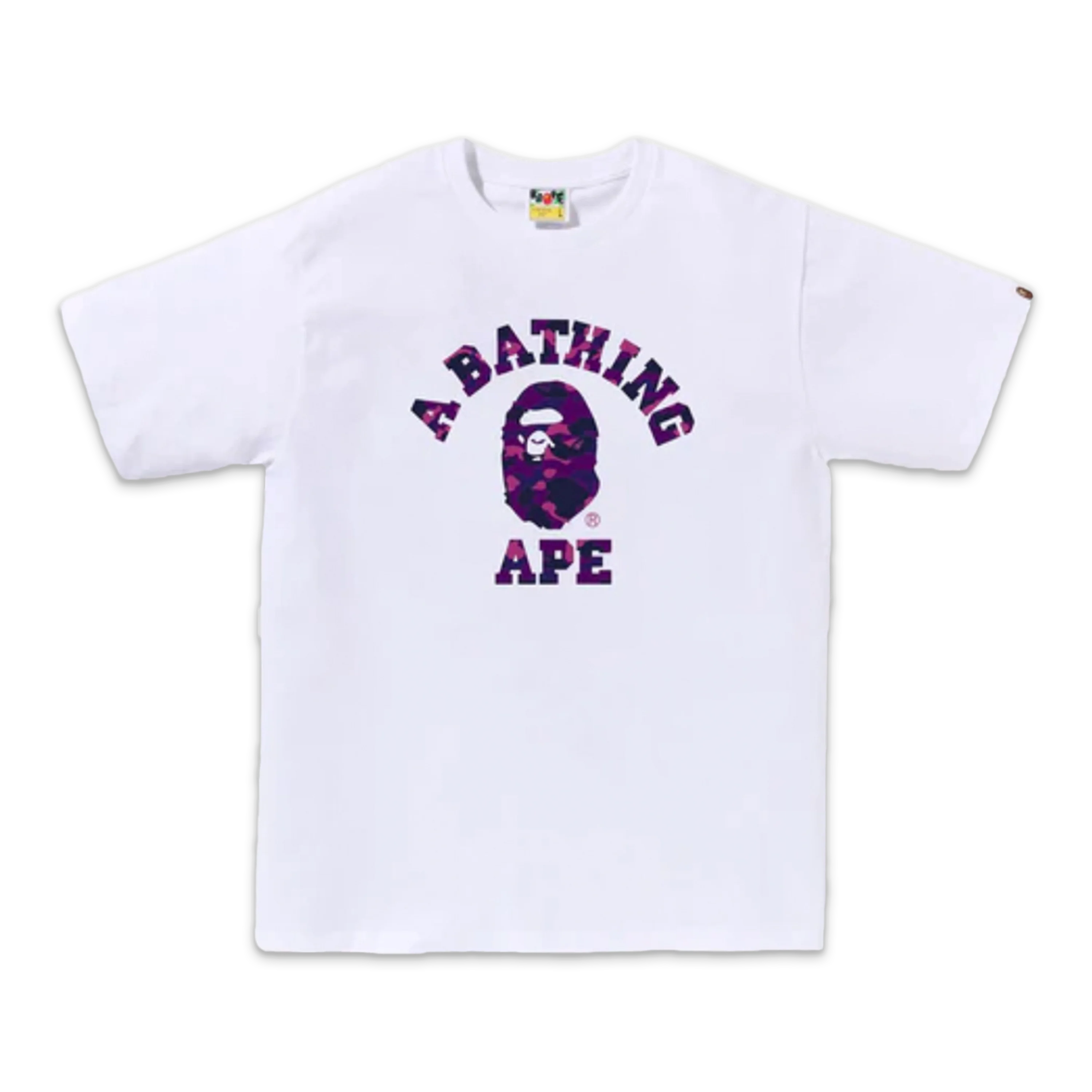 BAPE Color Camo College Tee (SS24) “White/Purple”