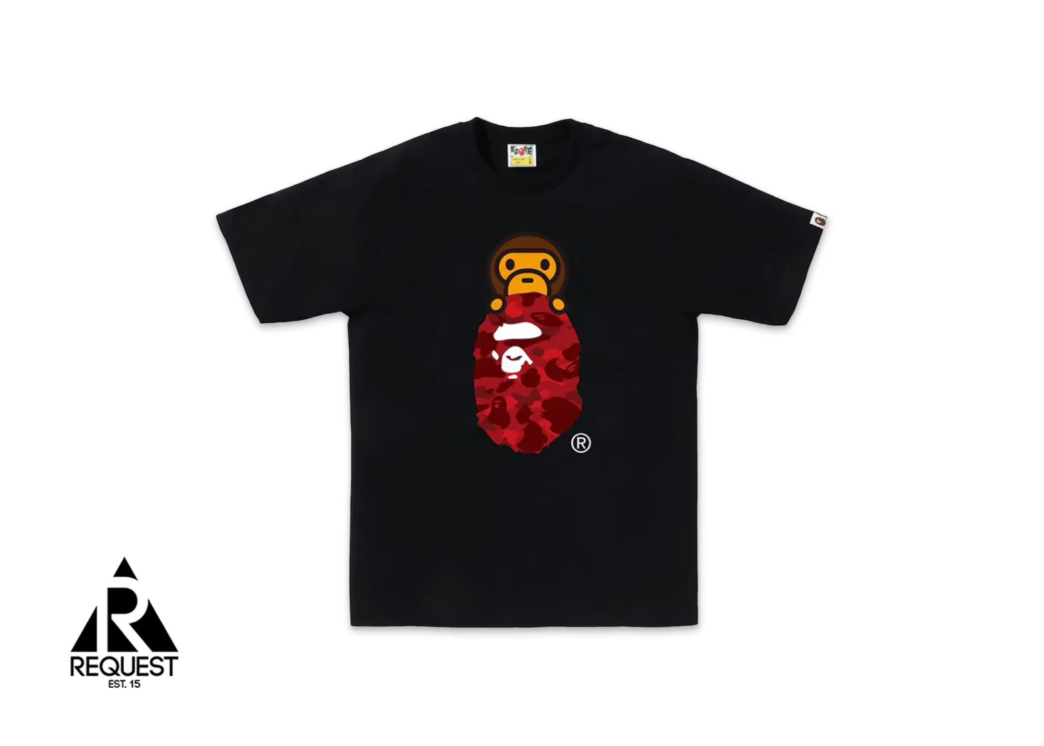 BAPE Color Camo Milo On Bape Head Tee (SS24) “Black/Red”