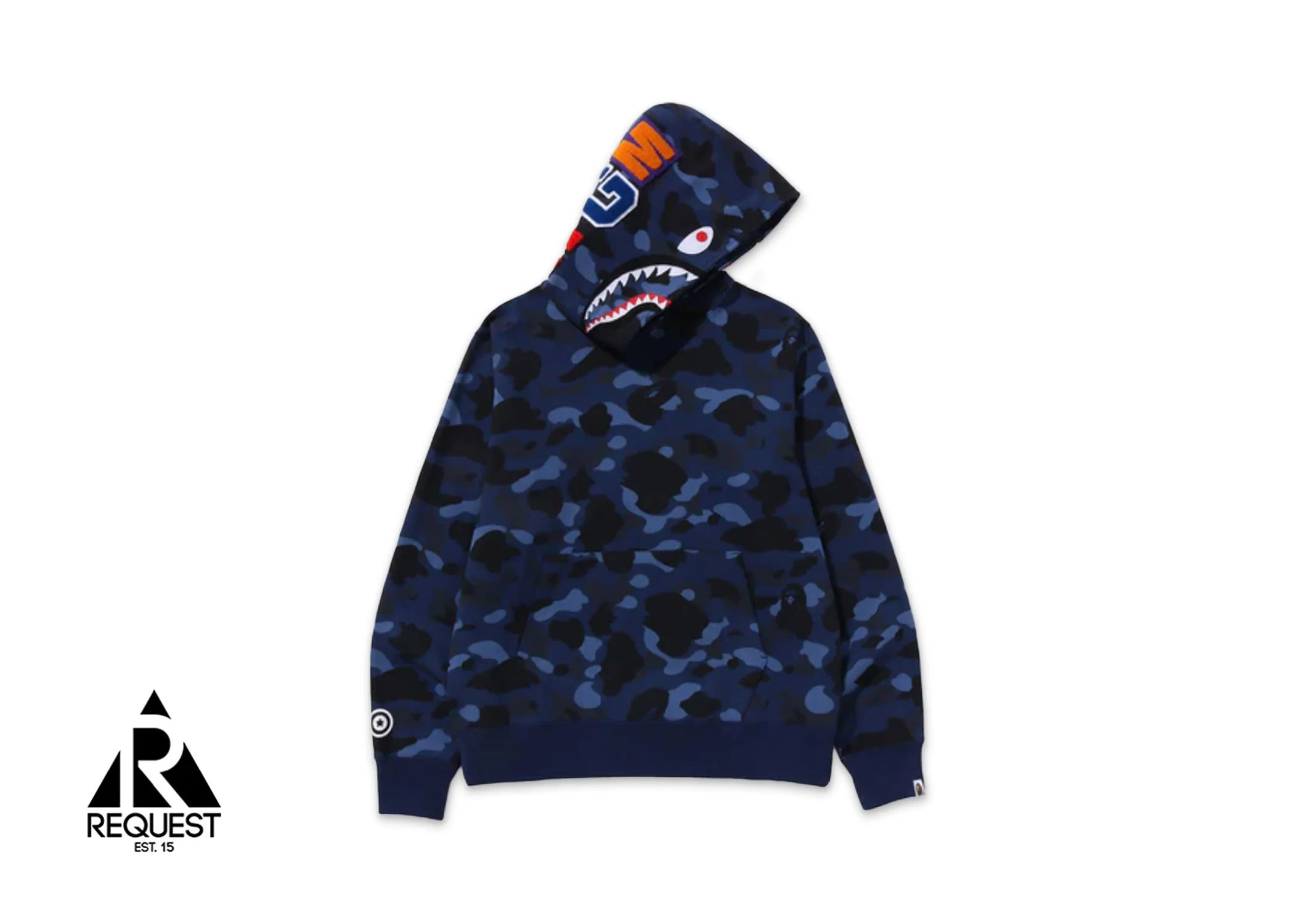 BAPE Color Camo Shark Pullover Hoodie "Navy" (SS24)