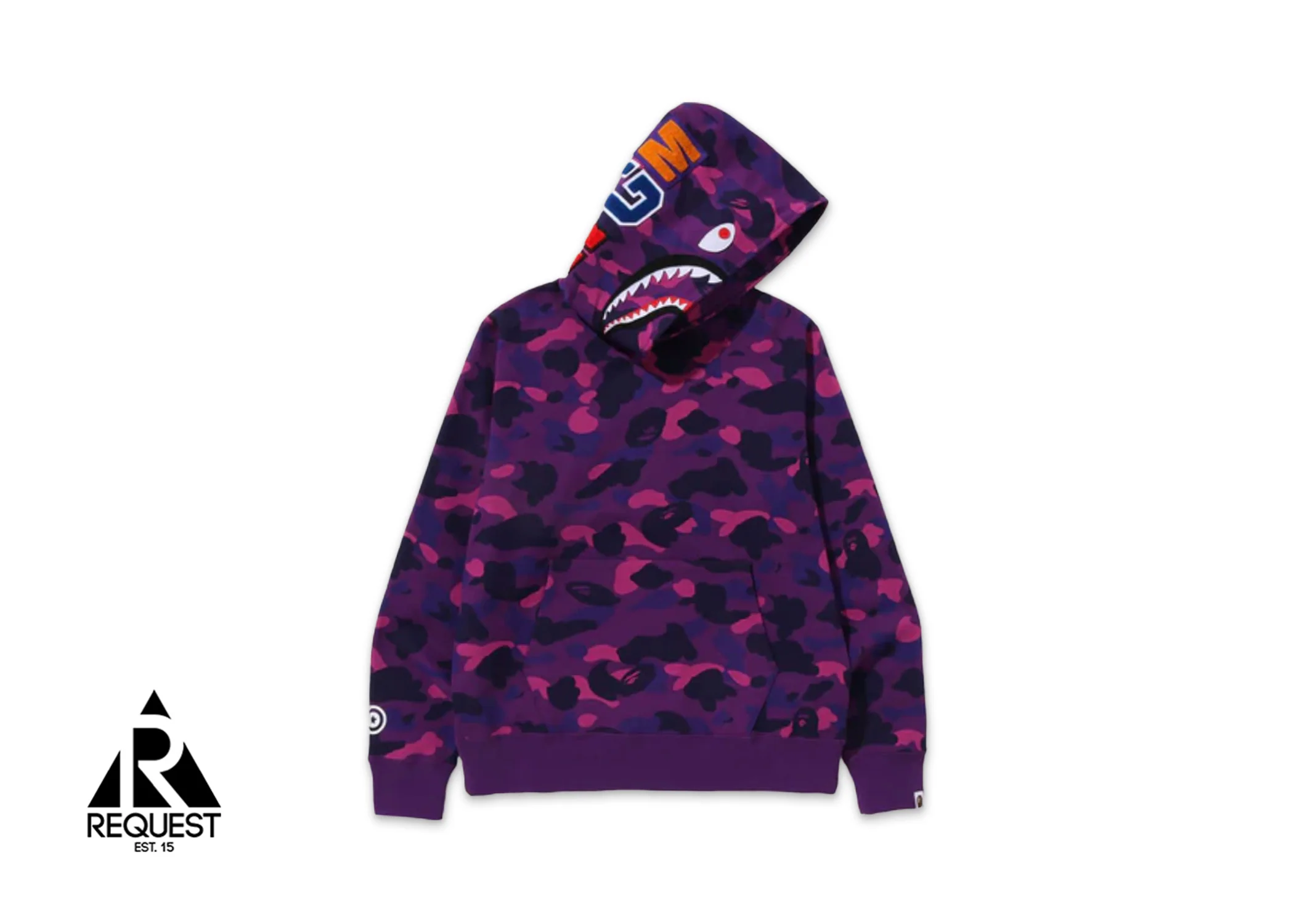 BAPE Color Camo Shark Pullover Hoodie "Purple" (SS24)