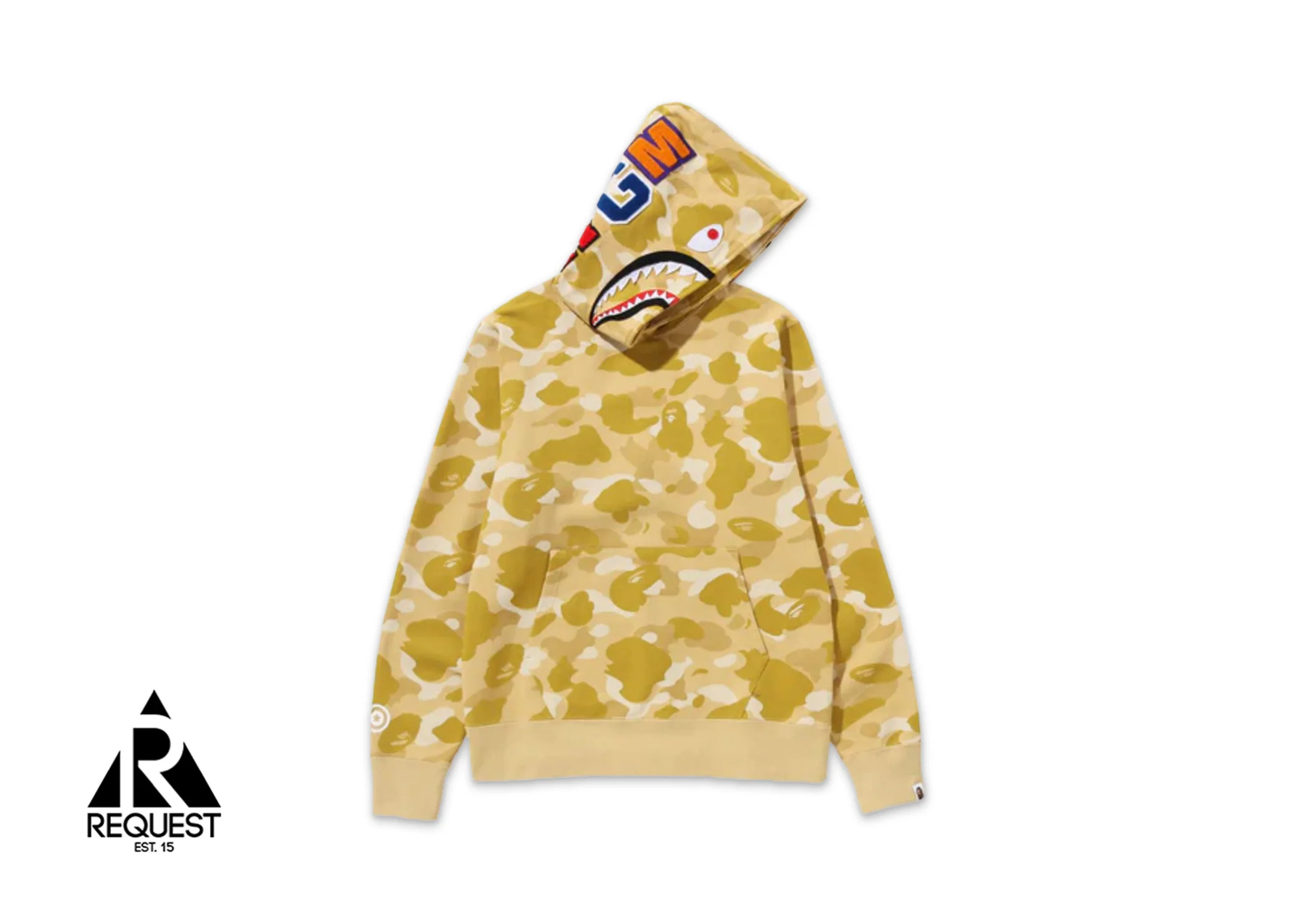 BAPE Color Camo Shark Pullover Hoodie "Yellow" (SS24)