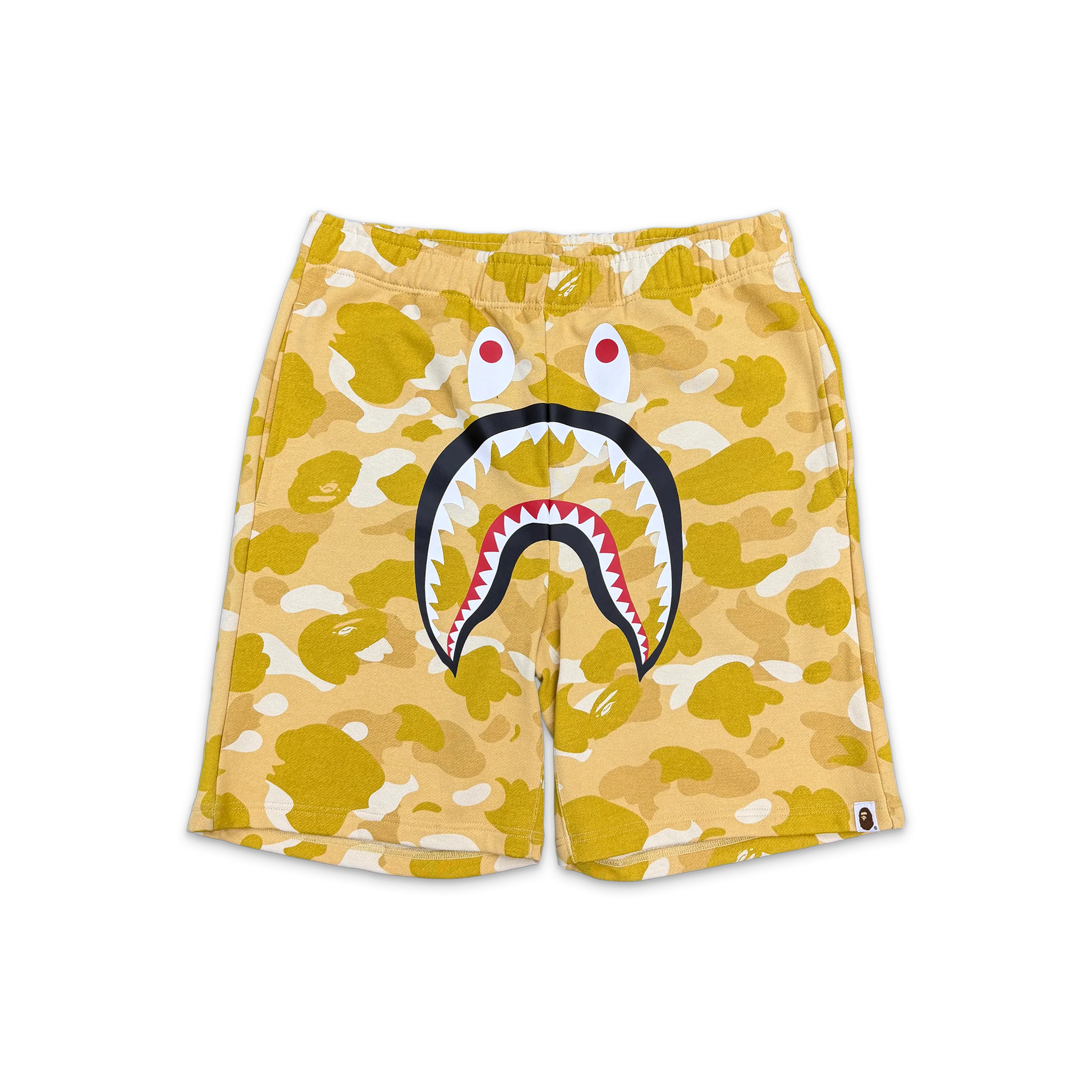 BAPE Color Camo Shark Sweat Shorts “Yellow”