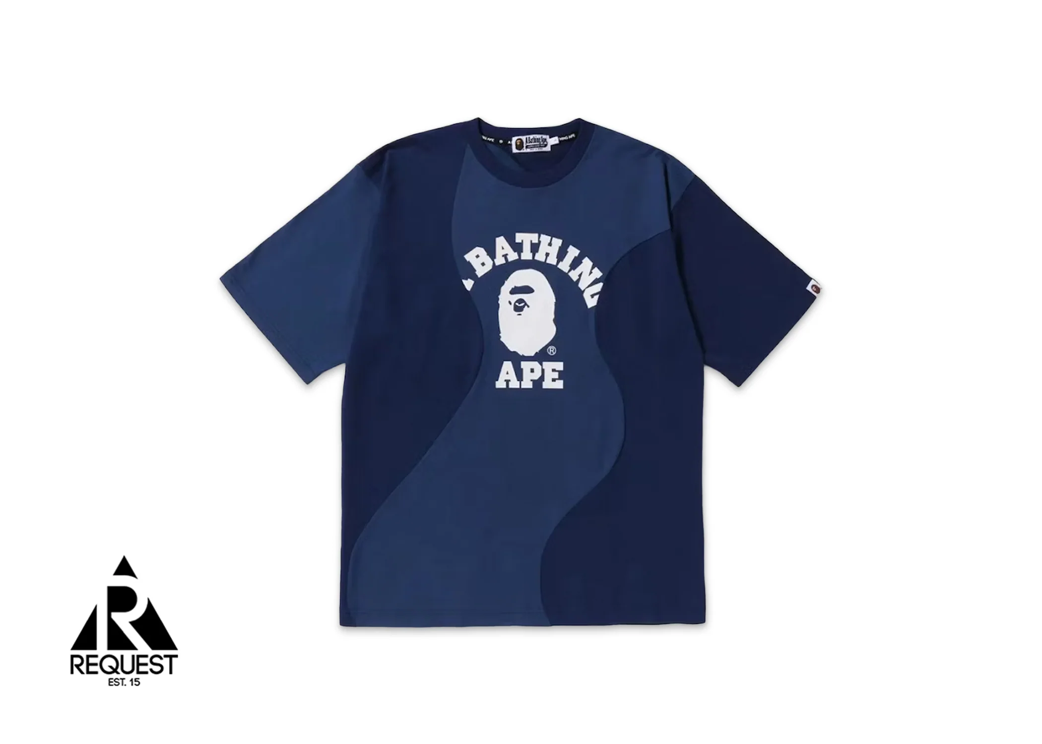 BAPE Cutting College Relaxed Fit Tee "Navy"