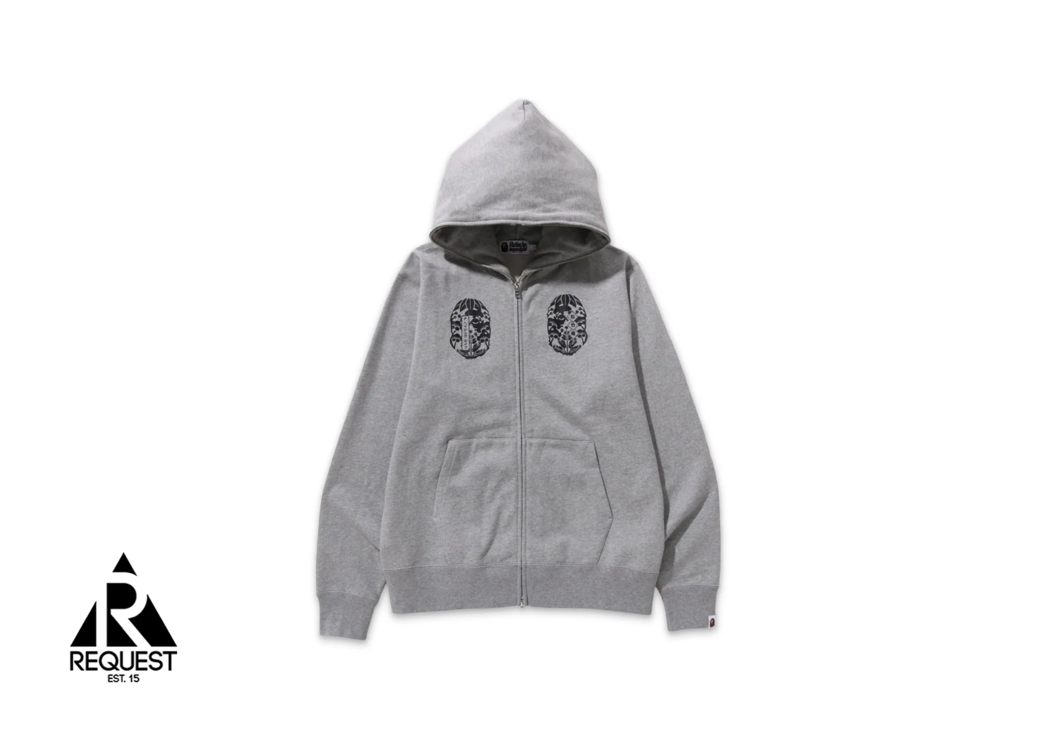 BAPE Japan Souvenir Zip Up Hoodie "Grey"