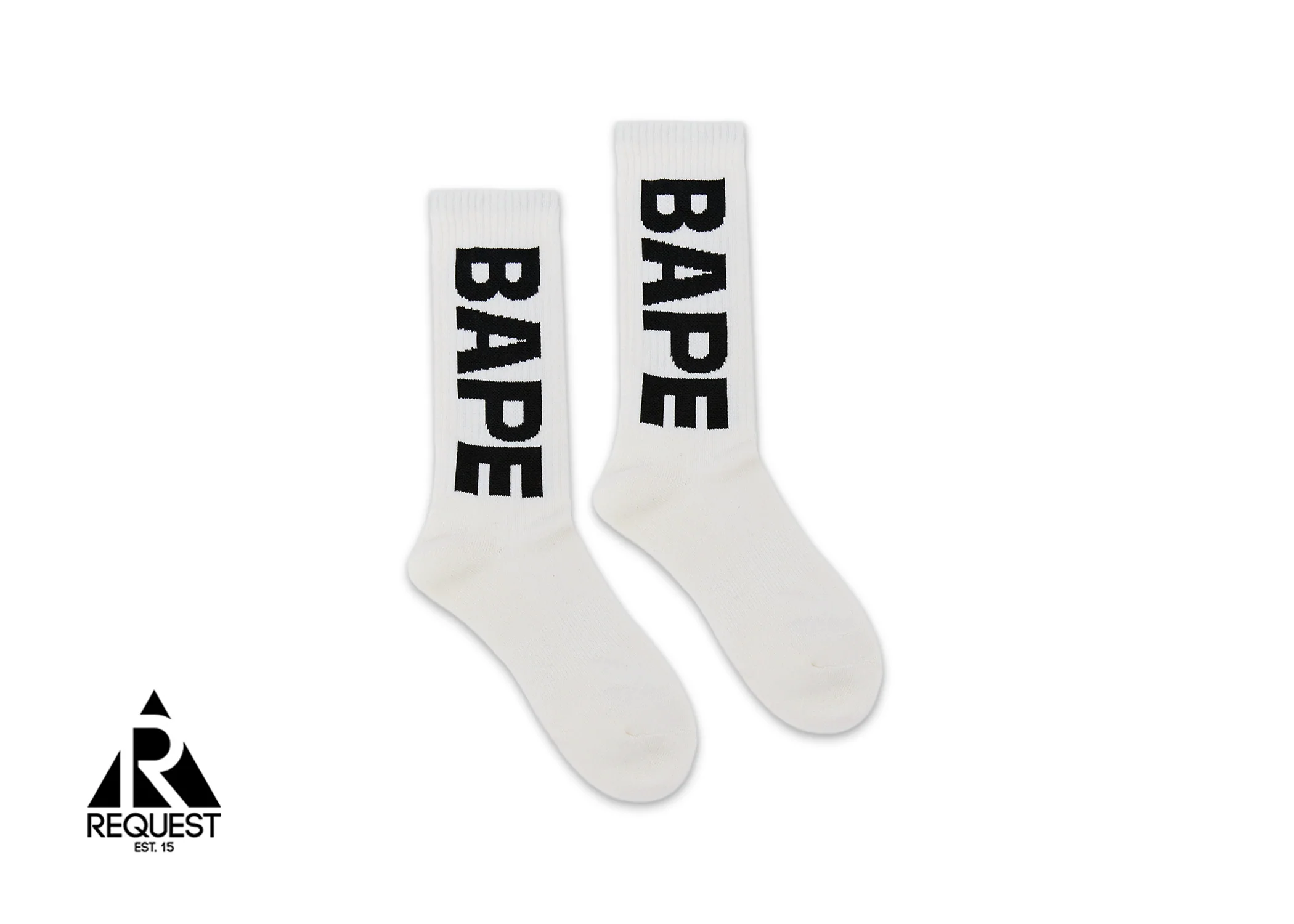 BAPE Logo Socks "White"