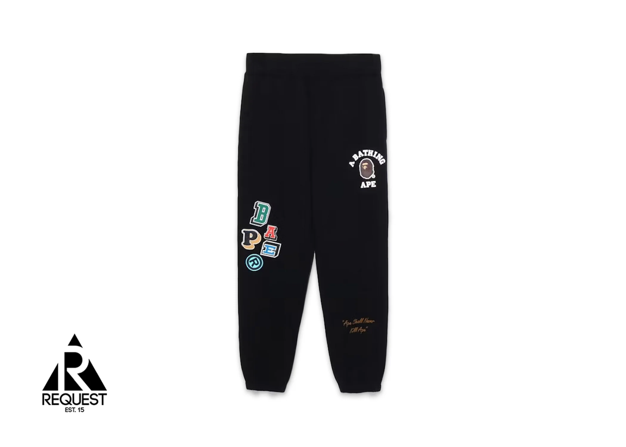 BAPE Multi Fonts Sweatpants “Black”