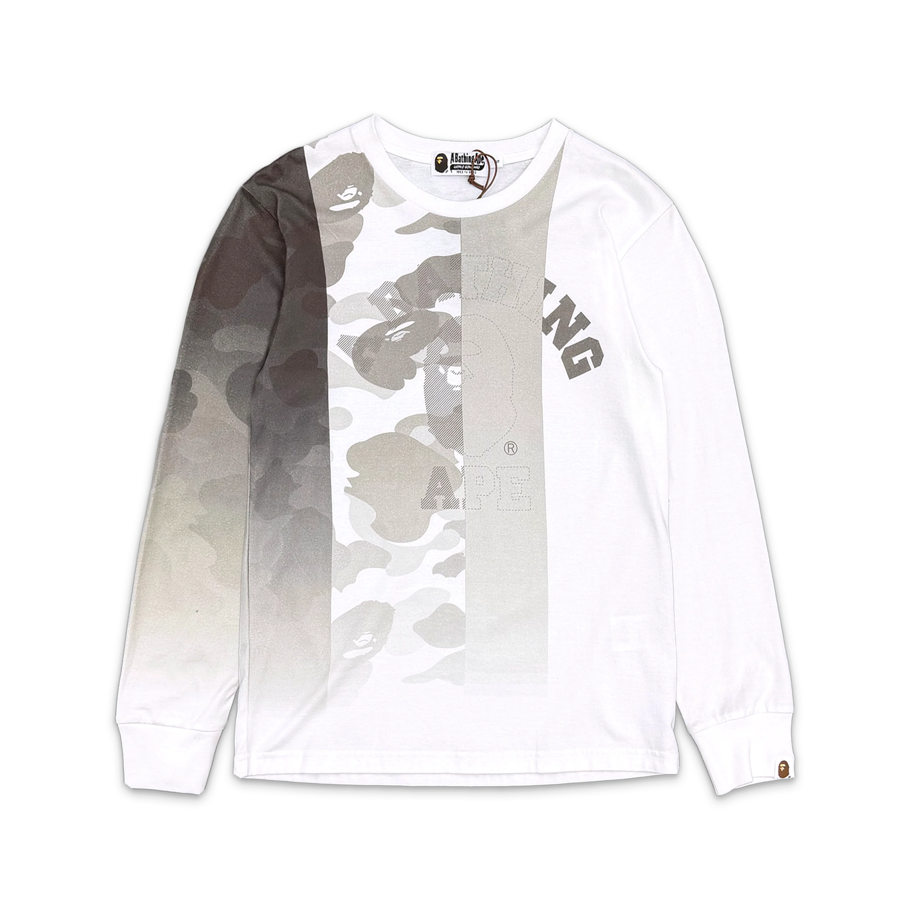 Bape Patch Work Relaxed Fit L/S Tee "White"