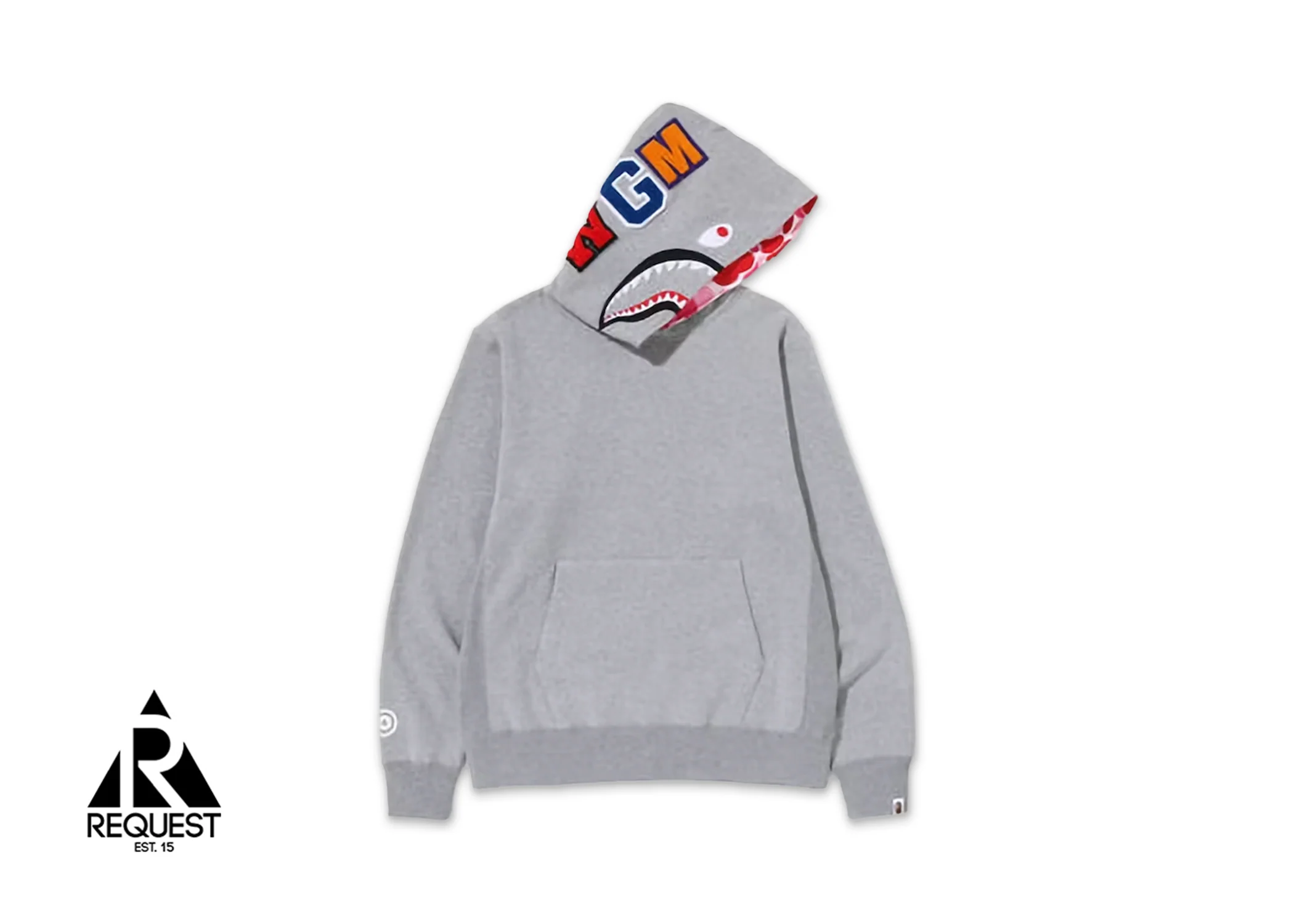 Bape Shark Pullover Inside Camo Hoodie “Grey/Pink”