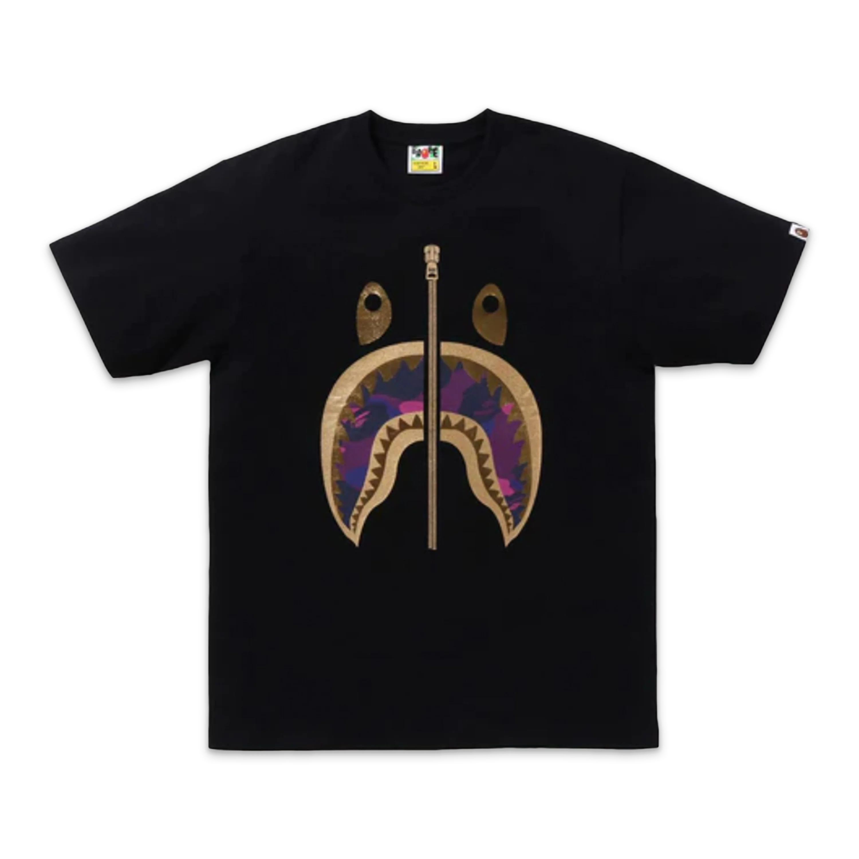 BAPE Shark Tee (SS24) "Black/Purple"