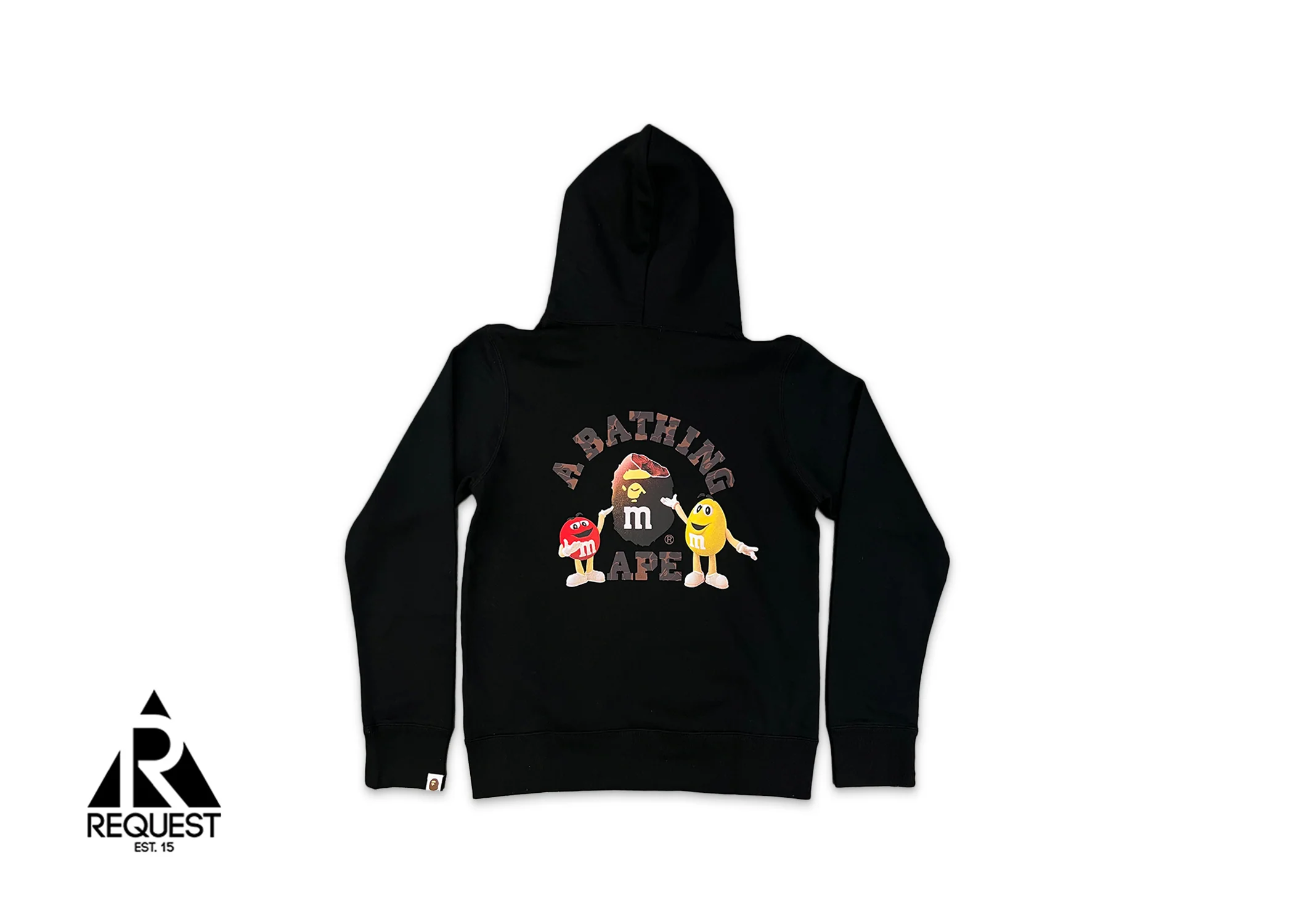 BAPE x M&M's Mens College Pullover Hoodie "Black" - Image 2