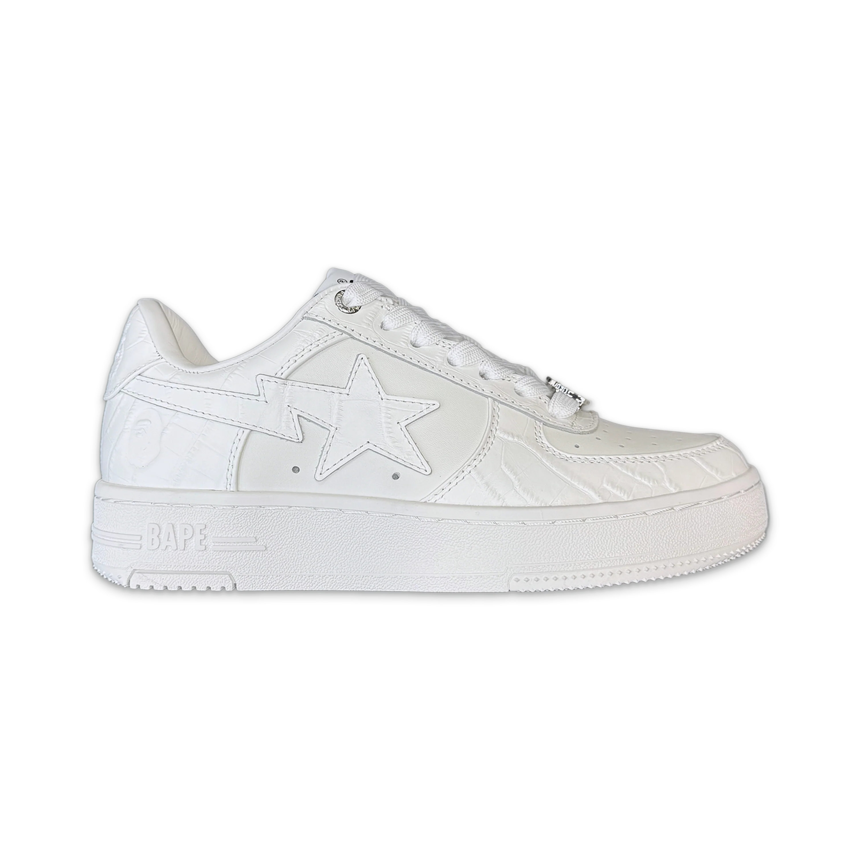 Bapesta #3 "Triple White Crocodile"