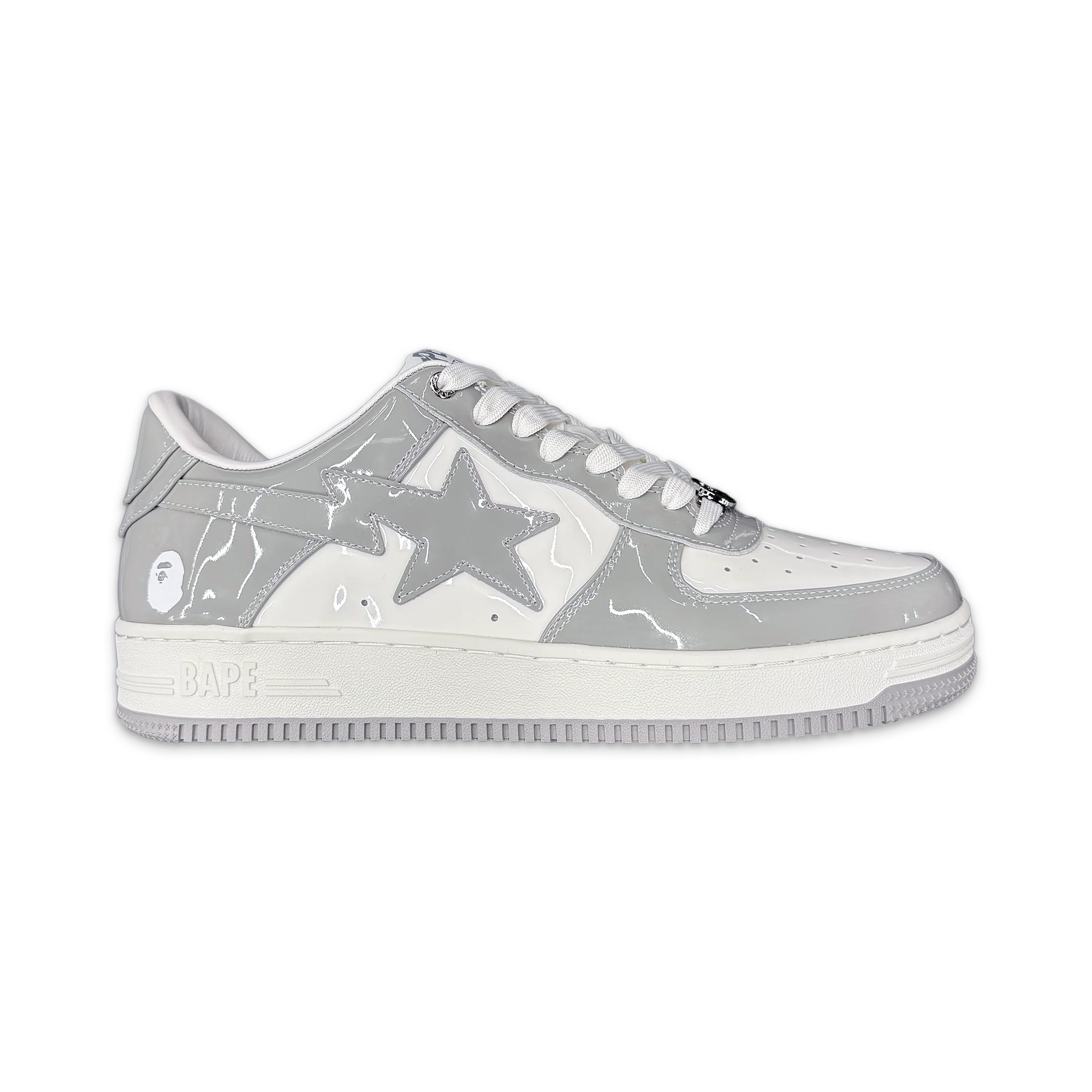 Bapesta Low "Grey Patent"