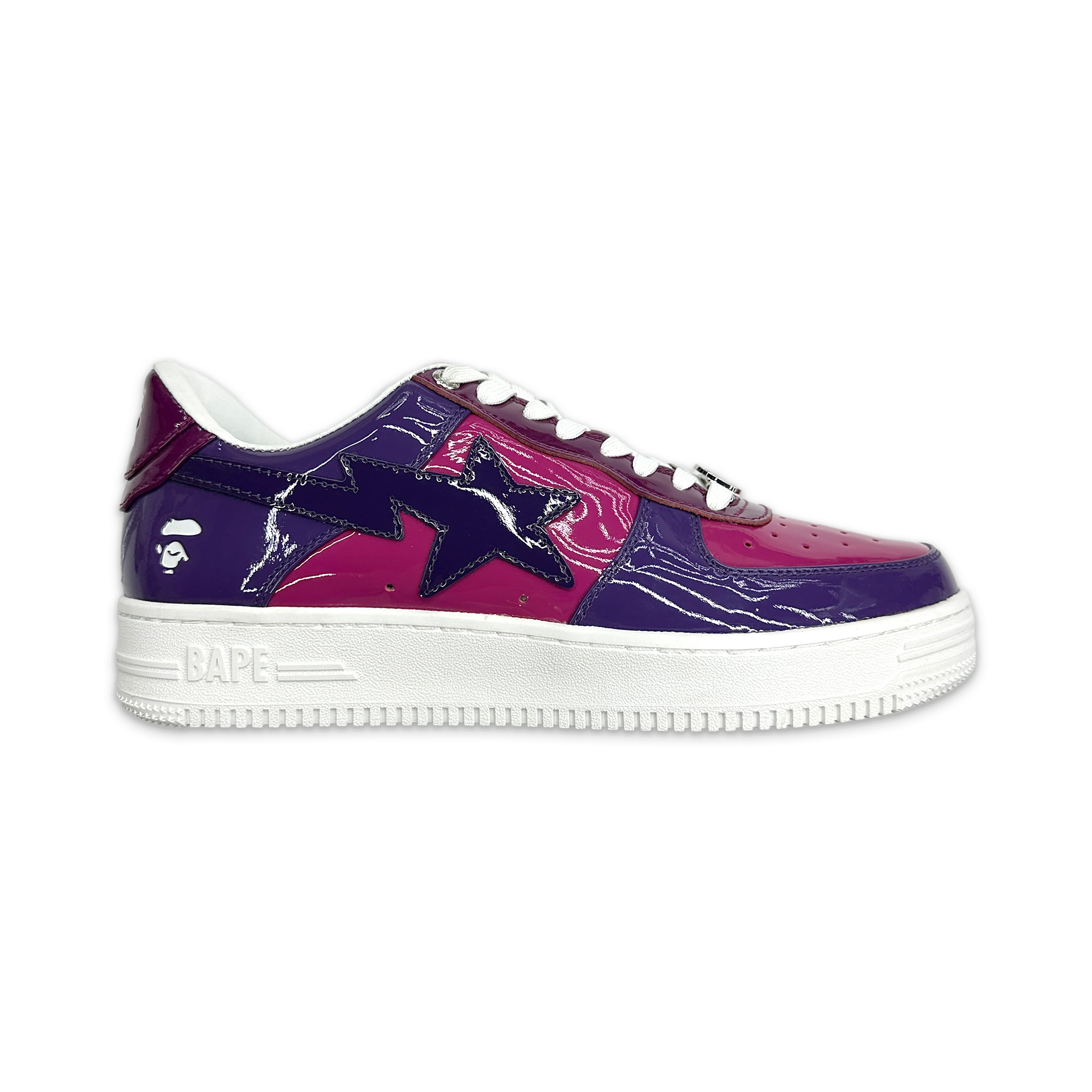 Bapesta Low Patent Leather “Color Camo Combo Purple"