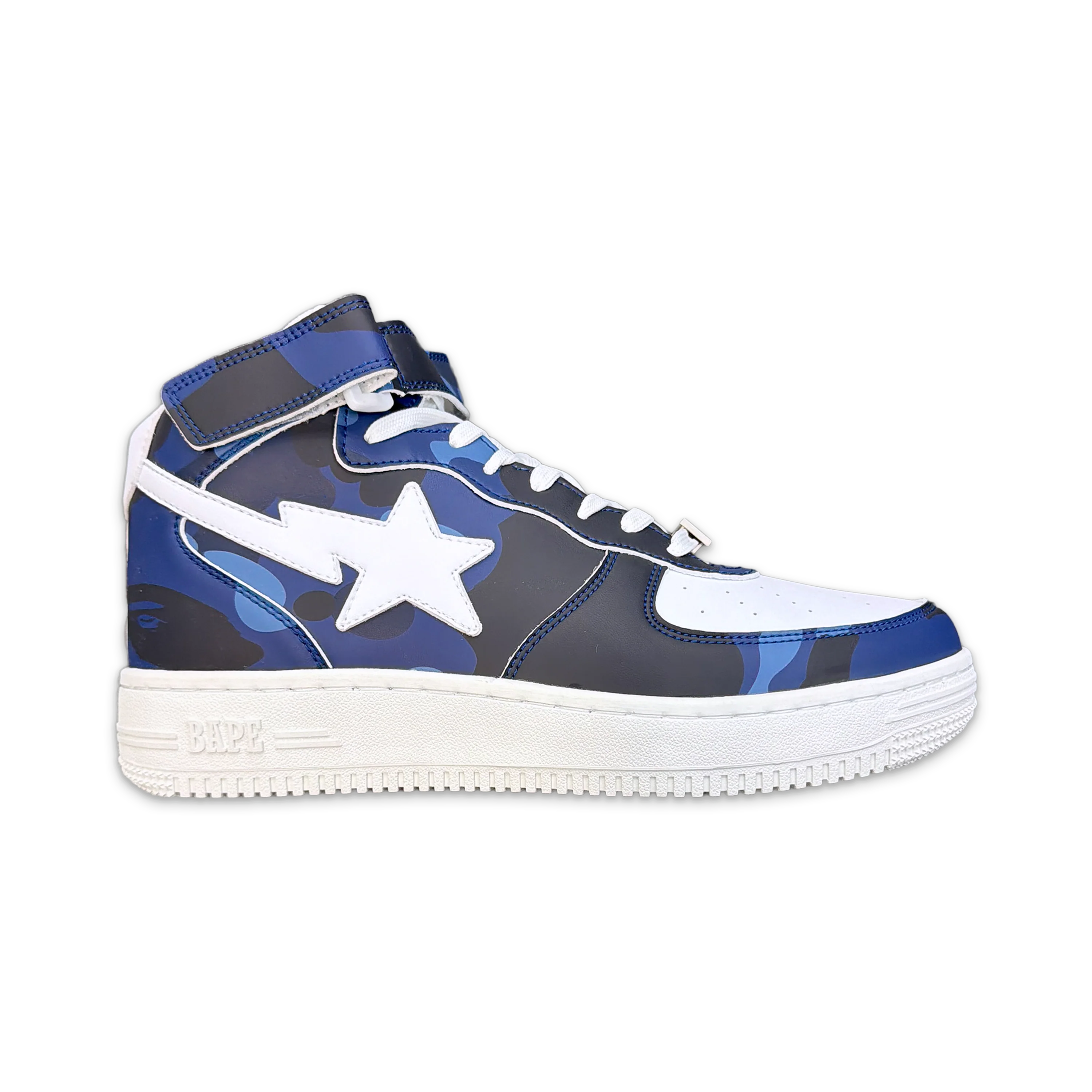 Bapesta Mid "Navy Camo White"